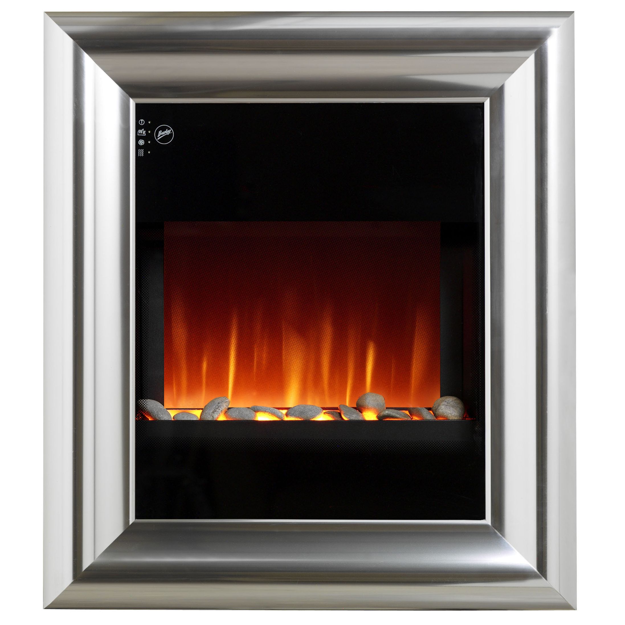 Burley Fuel-Effect Electric Fire, Greetham 556-S, Chrome at John Lewis