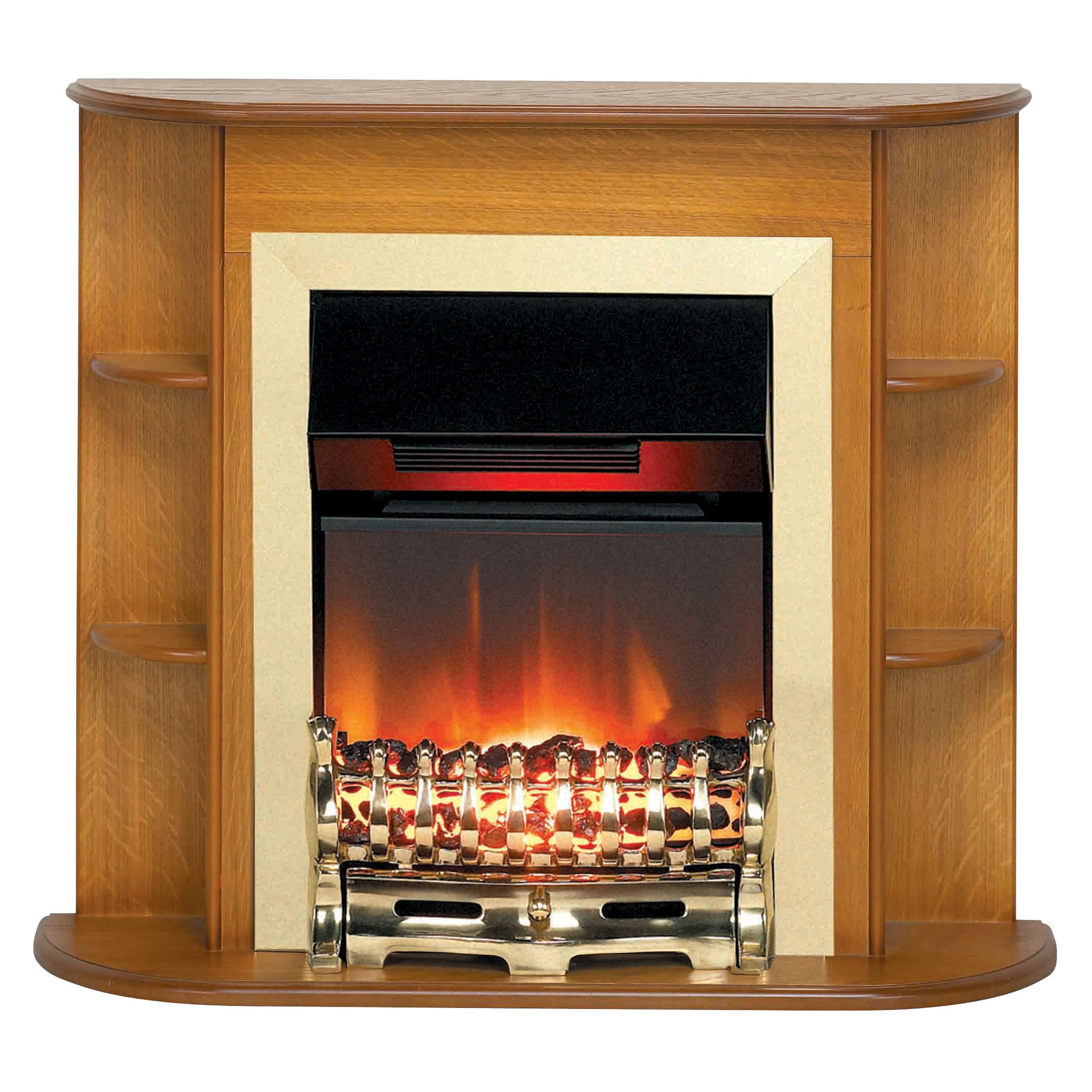 Burley Fuel-Effect Electric Fire, Newbury Suite 4871, Oak at John Lewis