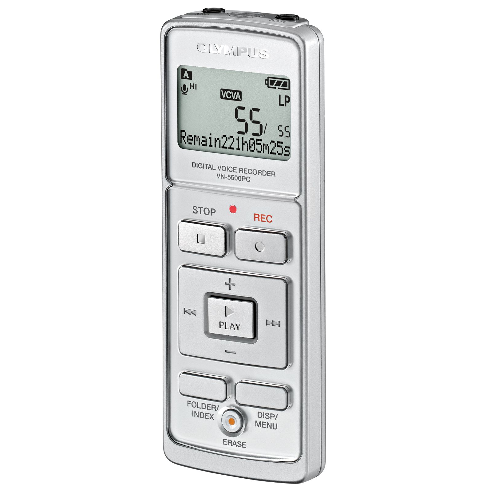 Olympus VN5500PC Digital Voice Recorder, Silver