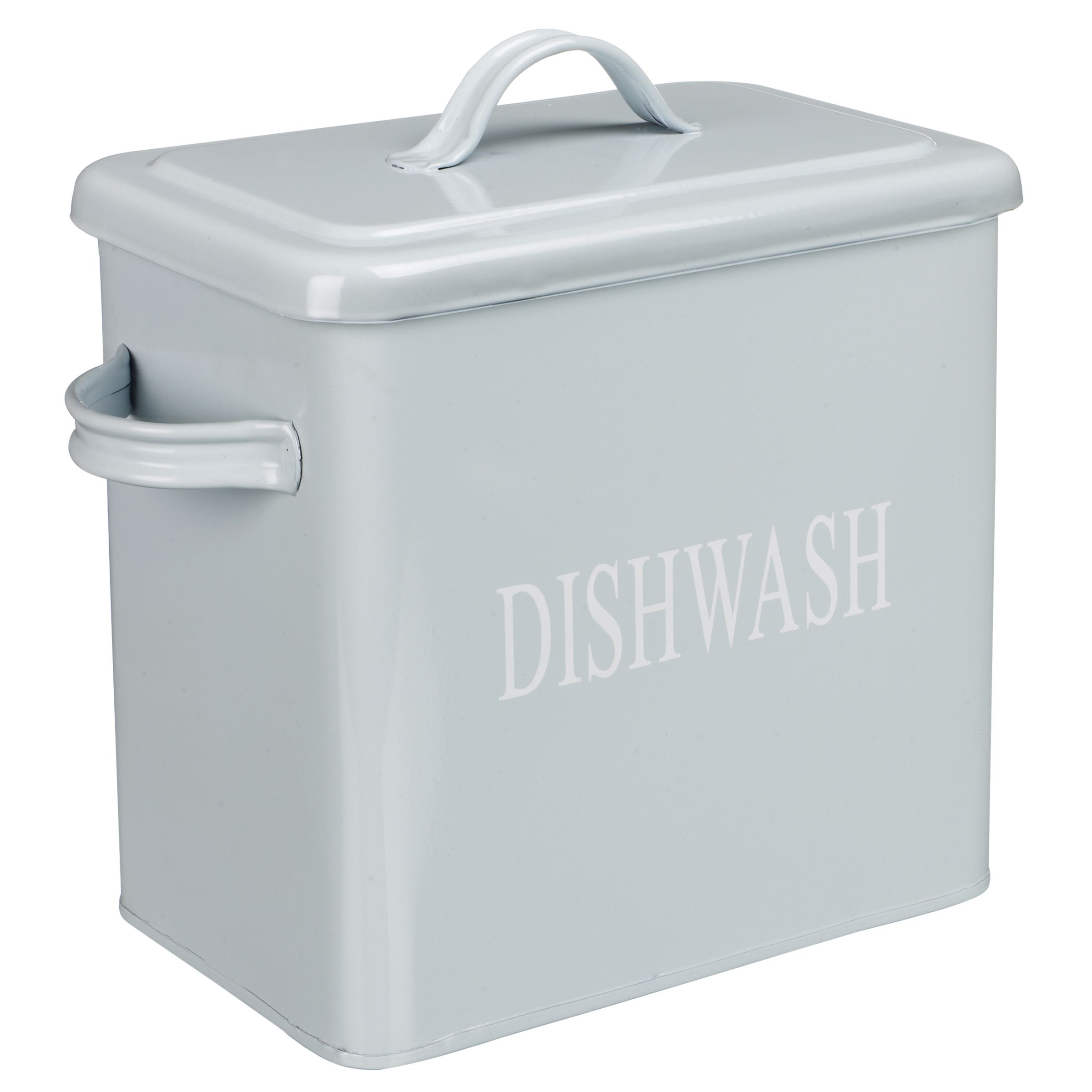 John Lewis Vintage Enamel Dishwasher Box, Blue