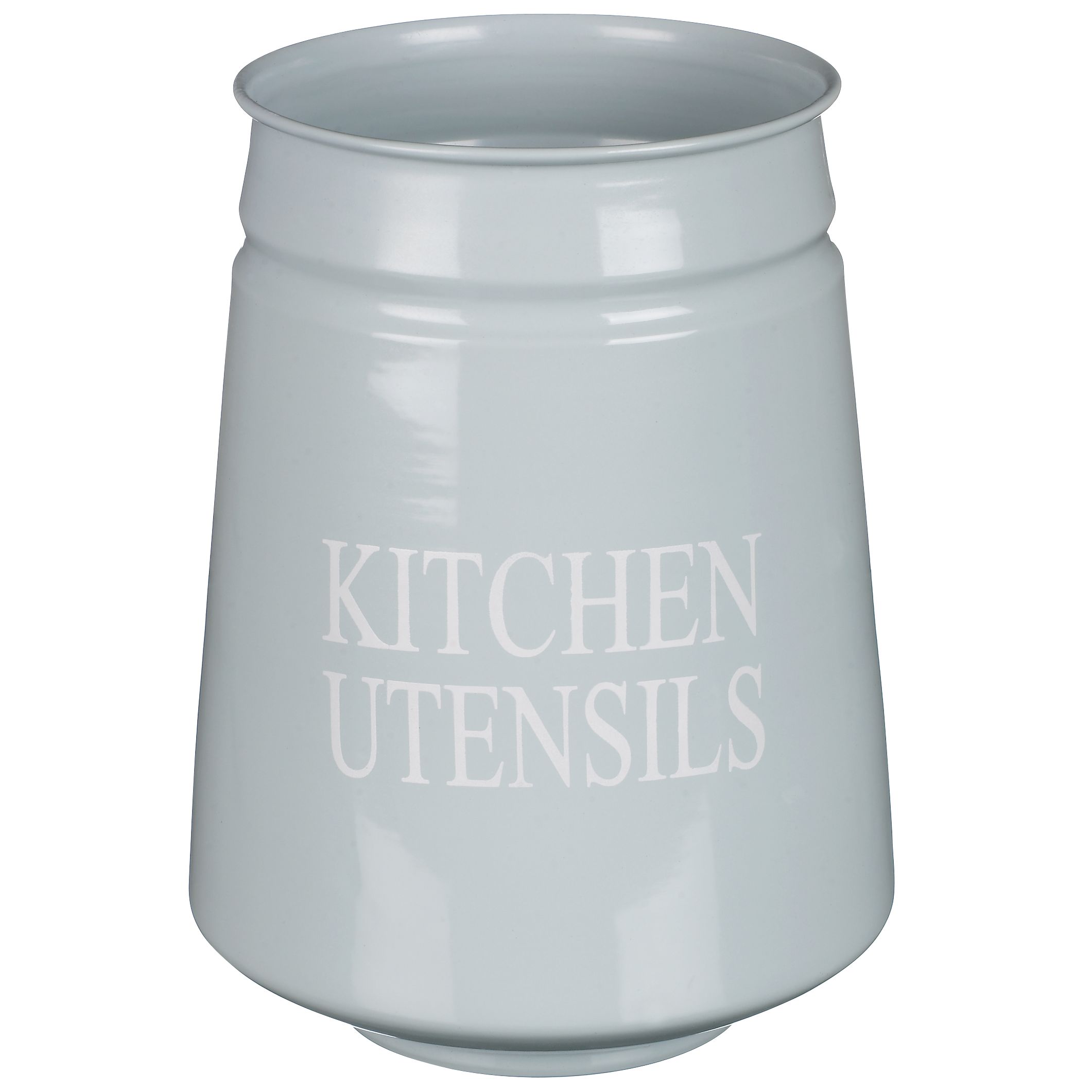 John Lewis Vintage Enamel Utensil Jar Blue