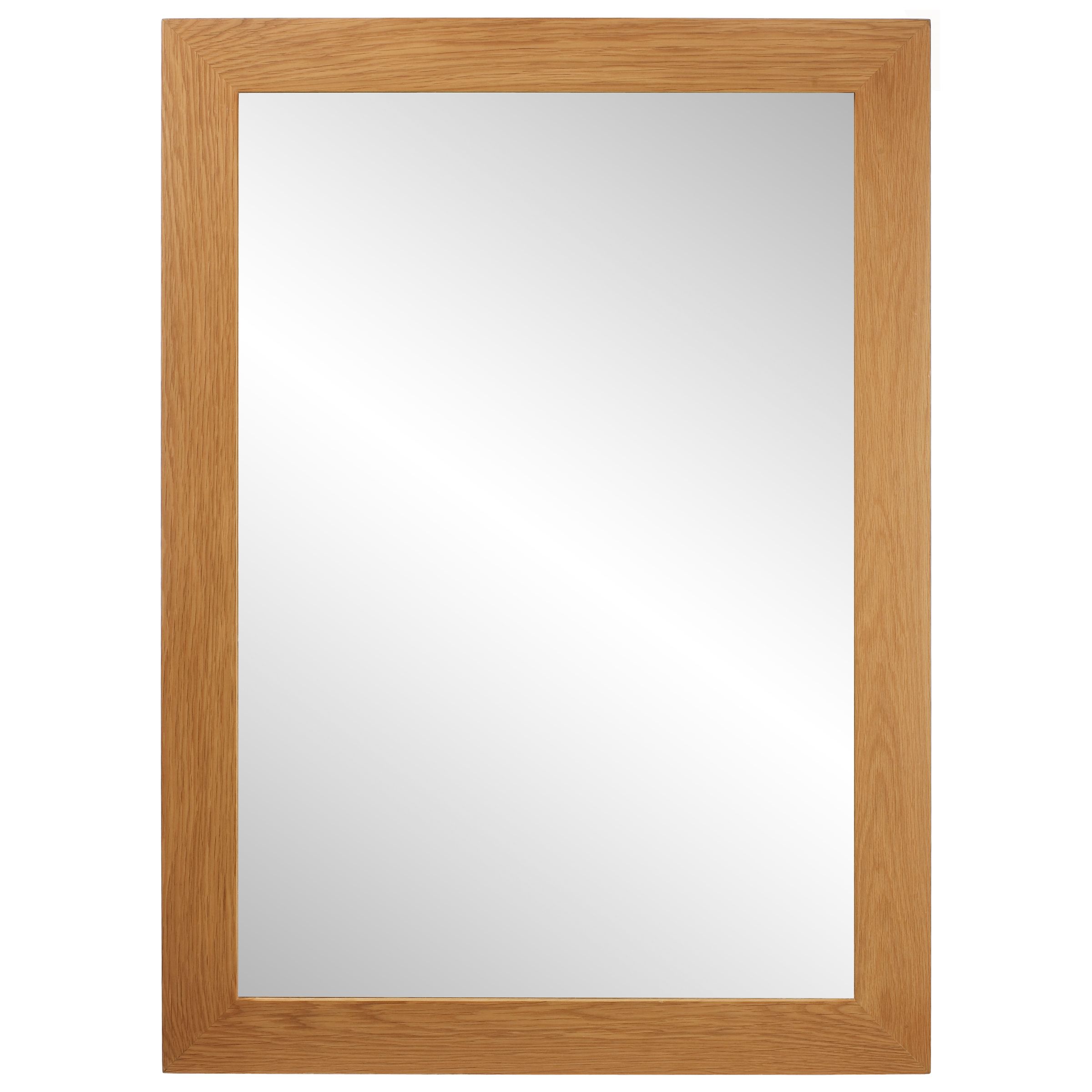 Brooke Oak Wall Mirror, H107 x W76cm