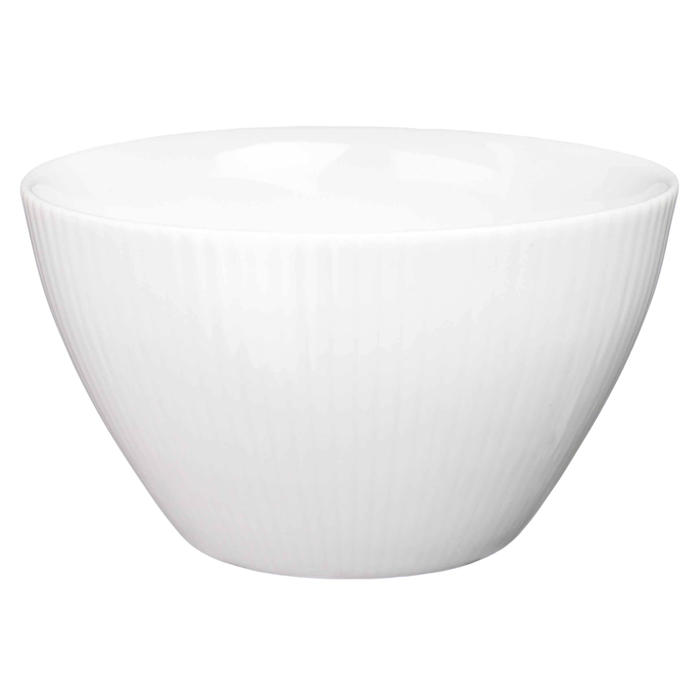 John Lewis White Fluted Sugar Pot at John Lewis