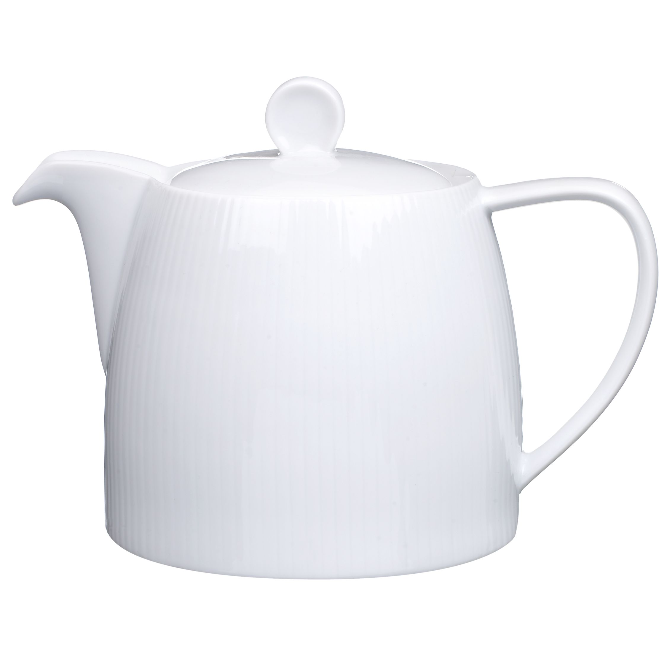 John Lewis White Fluted Teapot