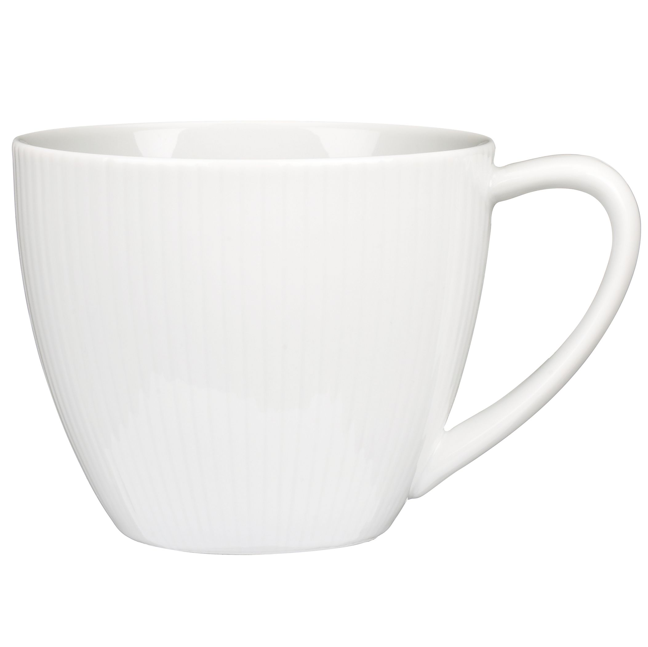John Lewis White Fluted Mug