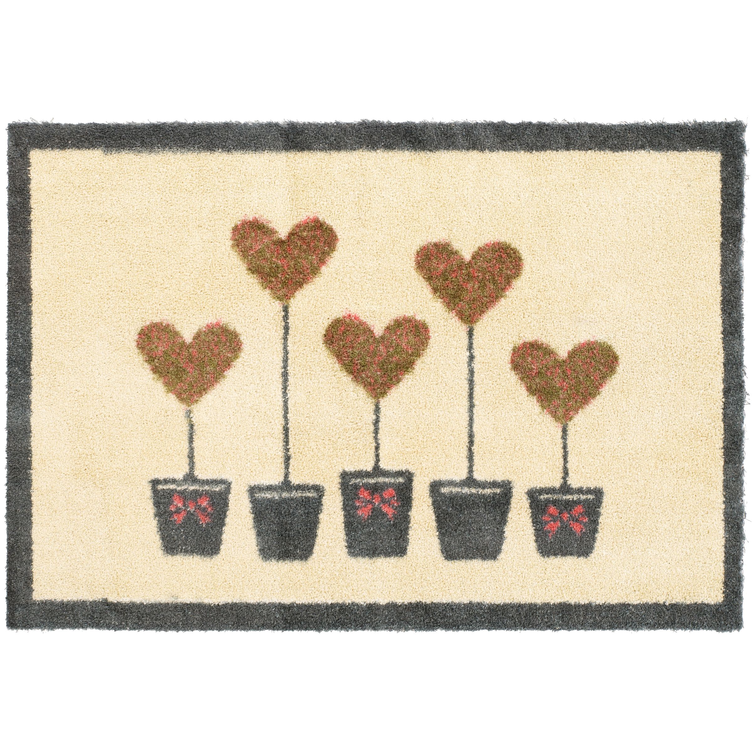 John Lewis Topiary Hearts Doormat