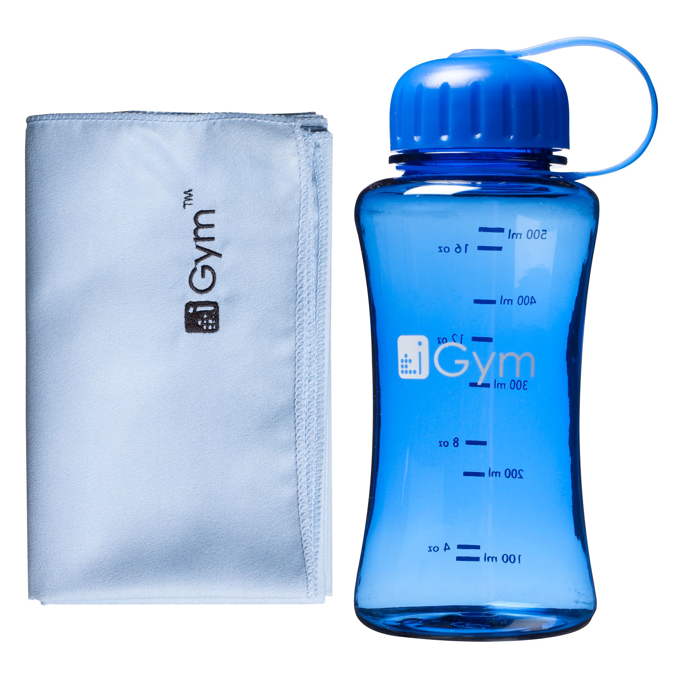 iGym Water Bottle amp Towel Set Blue