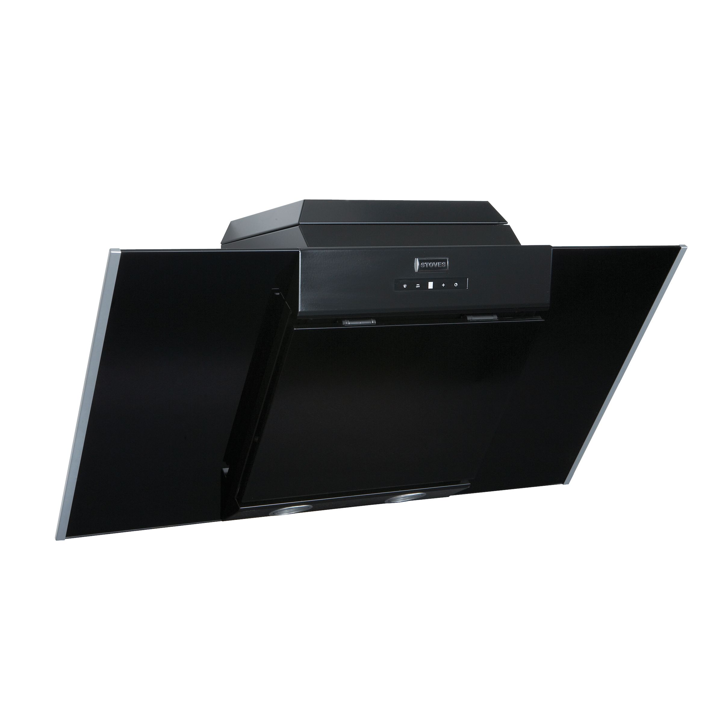 Stoves 900K-Line Chimney Cooker Hood, Black at JohnLewis