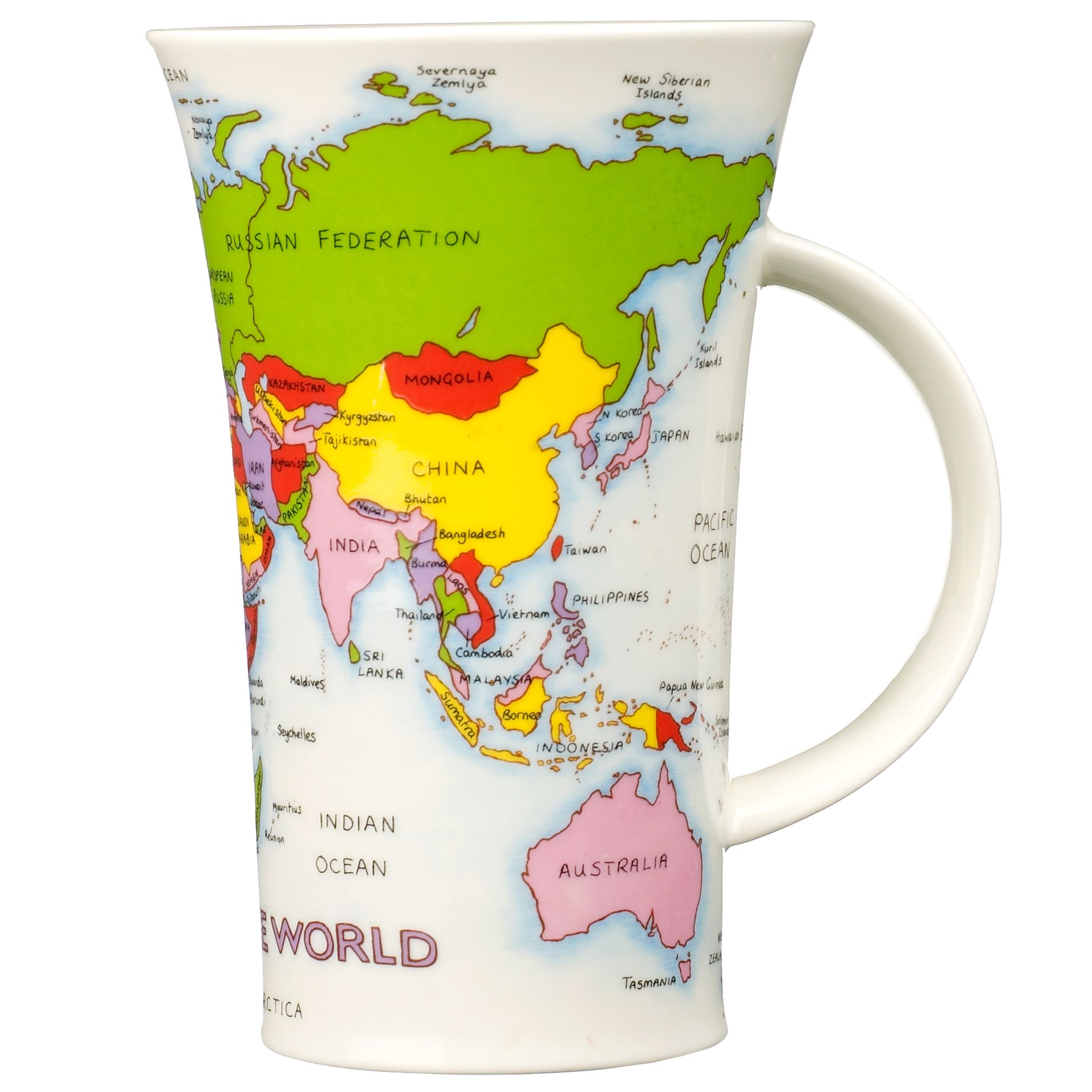 Dunoon World Map Mug