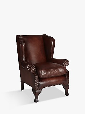 John Lewis Compton Leather Wing Chair