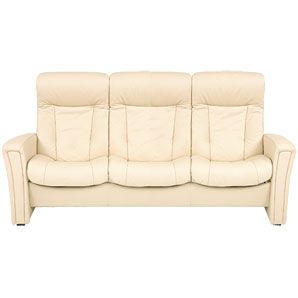 John Lewis Gemini Large Leather Sofa Recliner, Vanilla at John Lewis