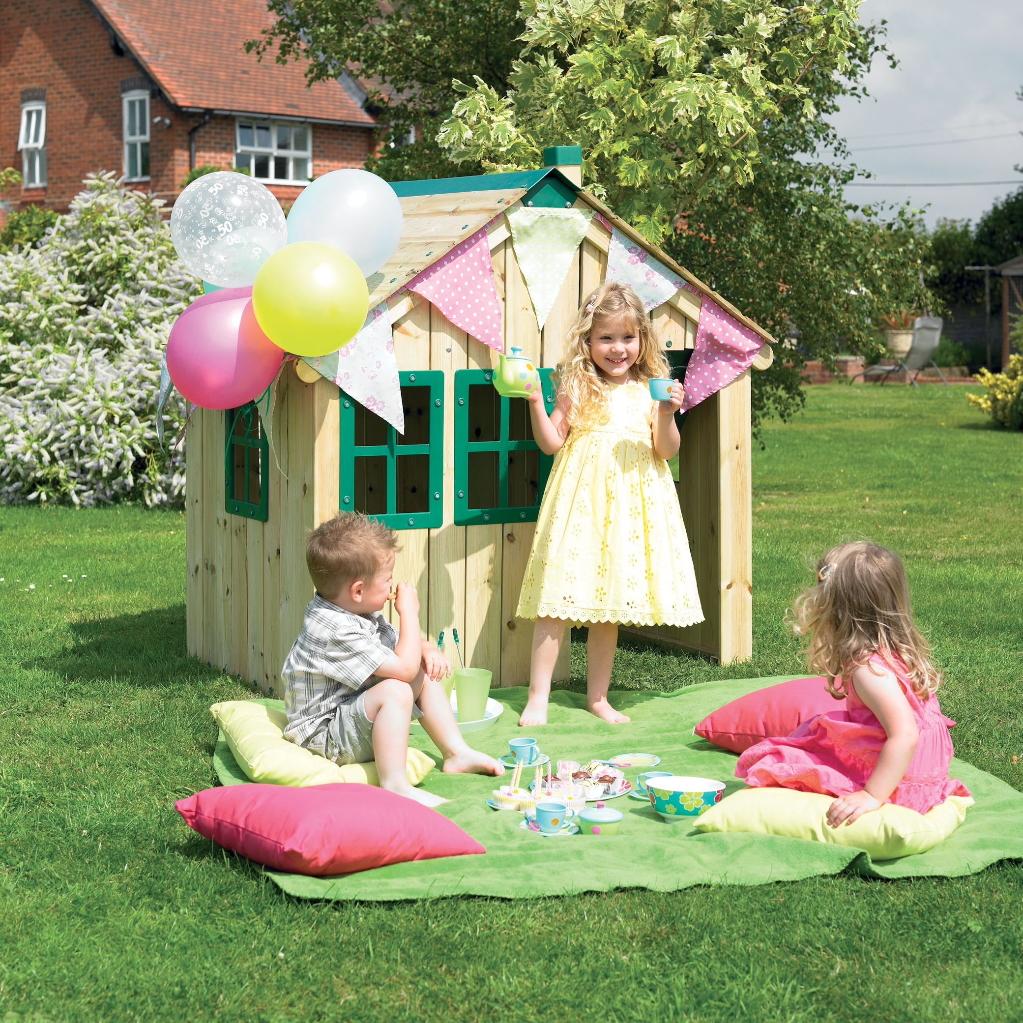 TP517 Forest Cabin Wooden Playhouse at John Lewis