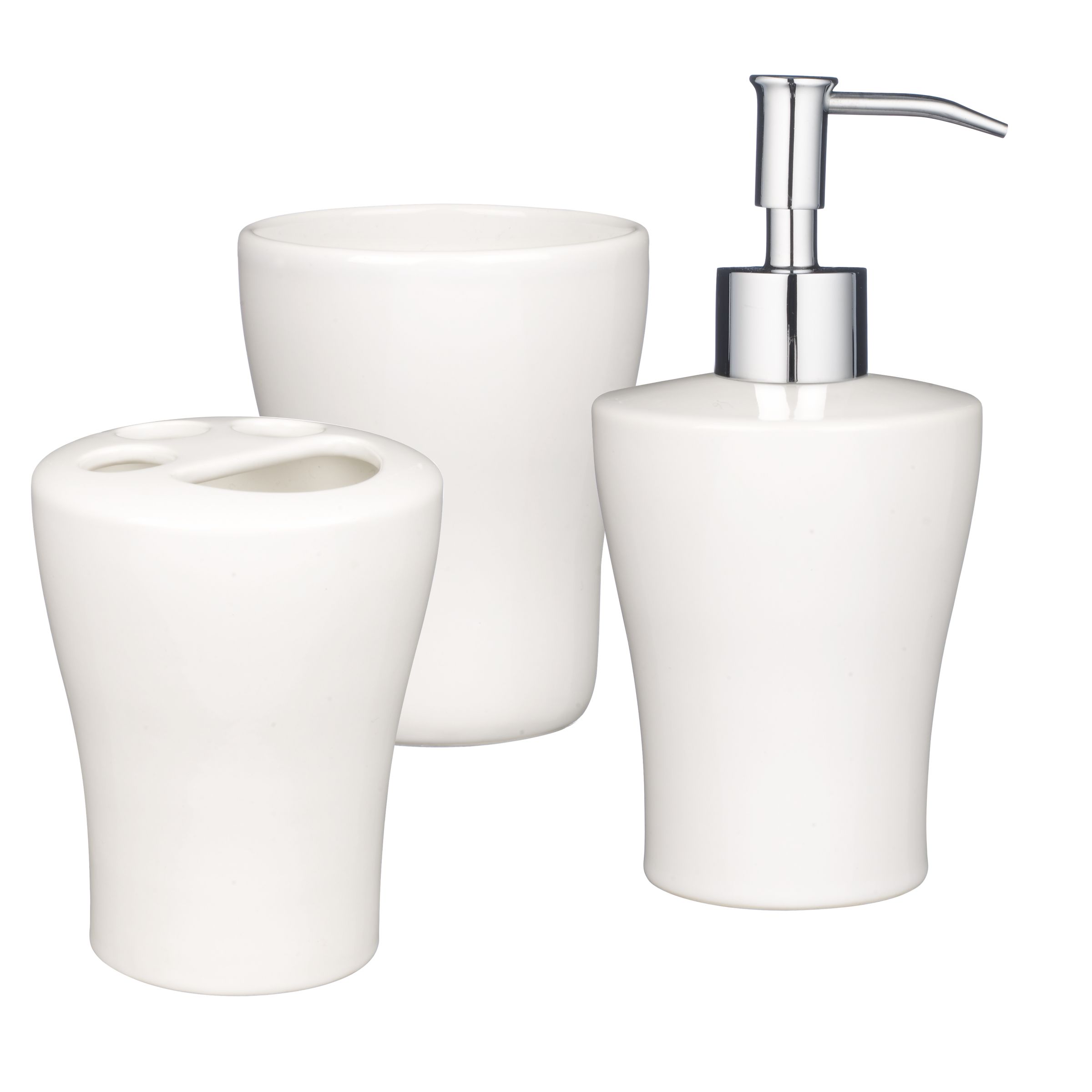 White Glazed Bathroom Accessories