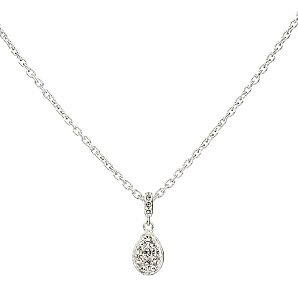 John Lewis Pave Pear Sterling Silver Necklace