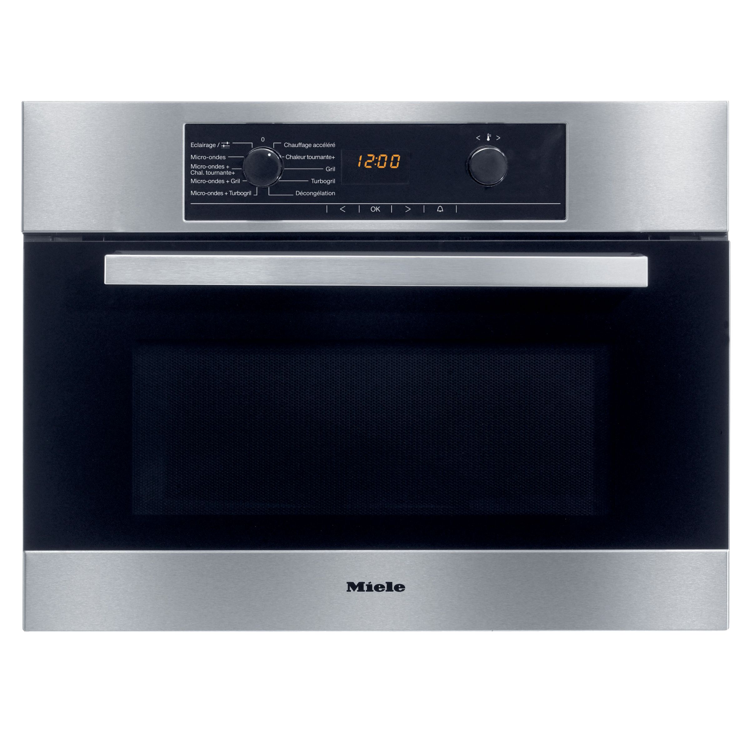 Miele H5040BM Built-in Combination Microwave, Stainless Steel at John Lewis