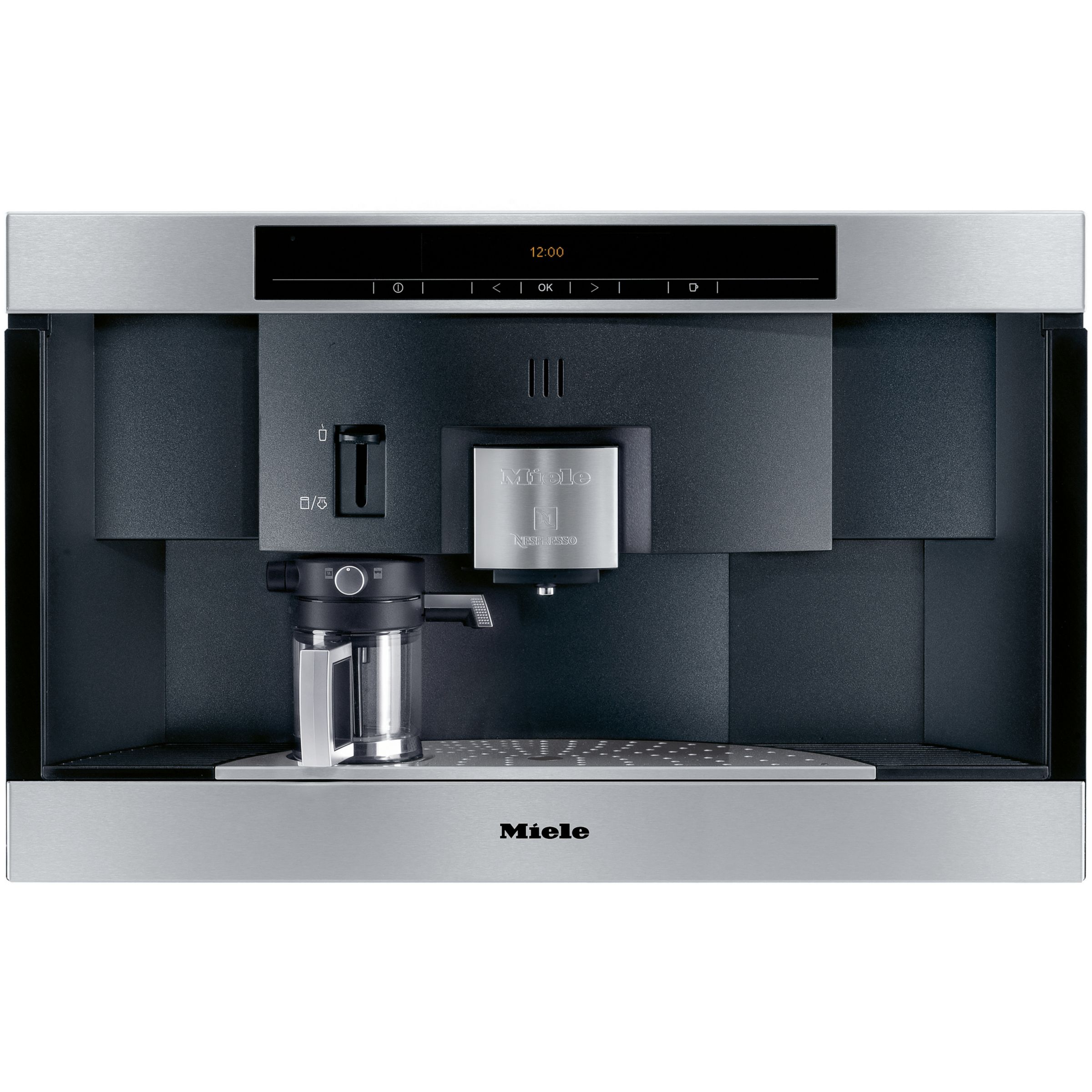 Miele CVA3660 Nespresso Built-in Coffee Machine, Stainless Steel at John Lewis