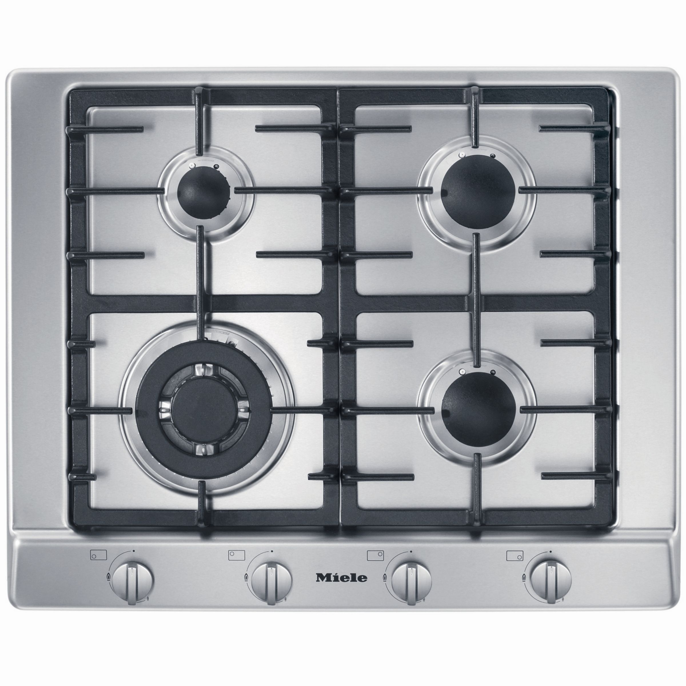 Miele KM362-1G Gas Hob, Stainless Steel at John Lewis