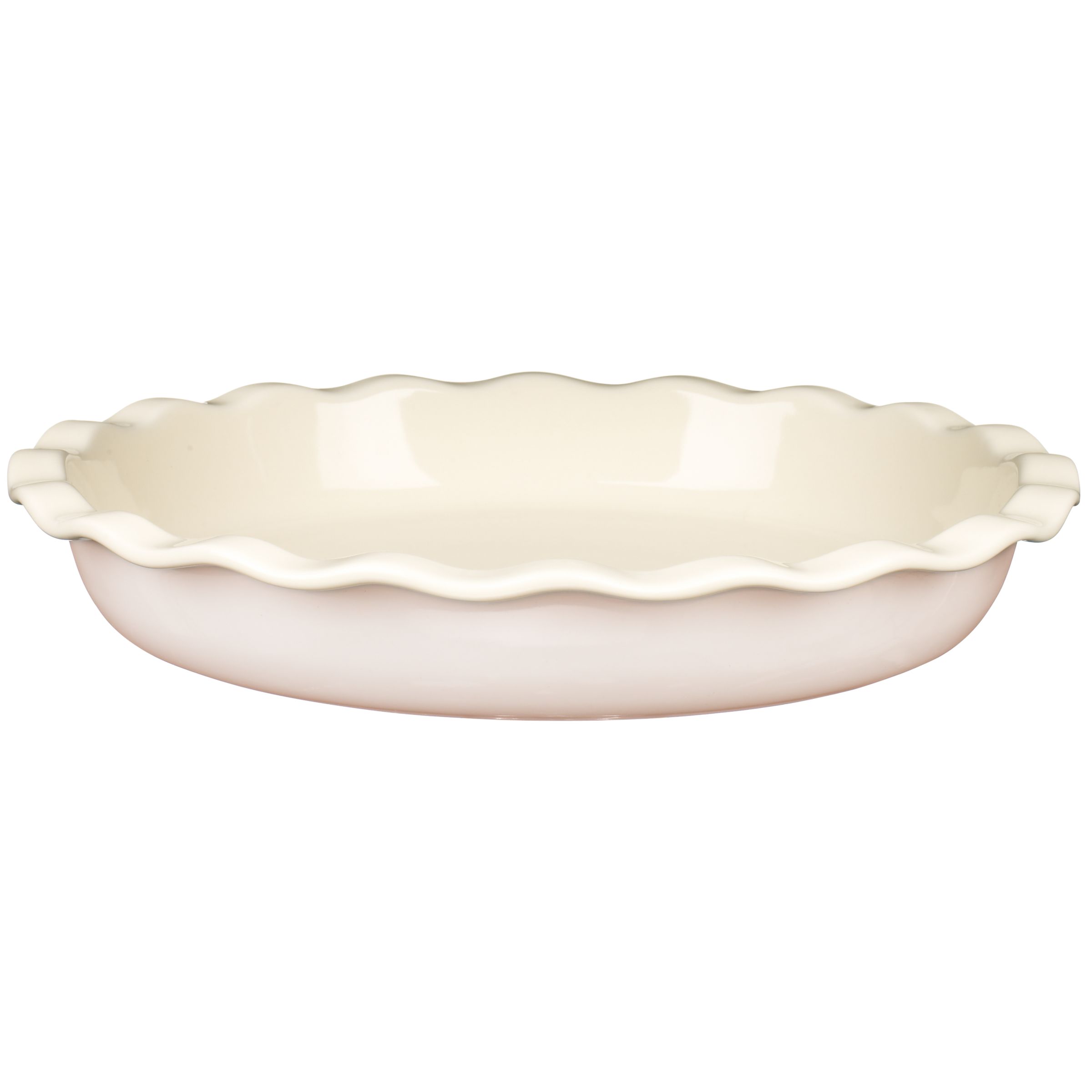 John Lewis Fluted Pie Plate, Pink