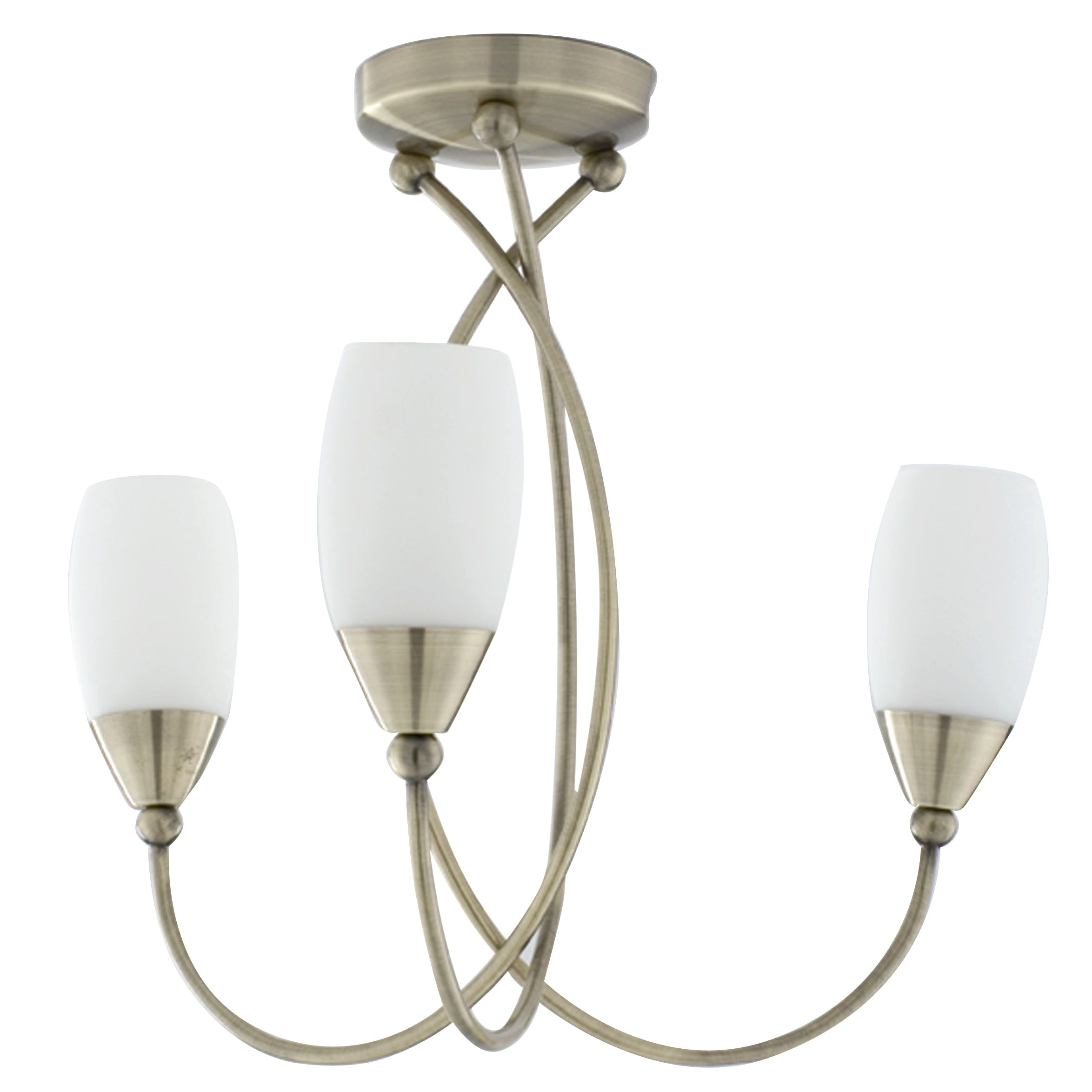 John Lewis Fresco Ceiling Light, 3 Arm