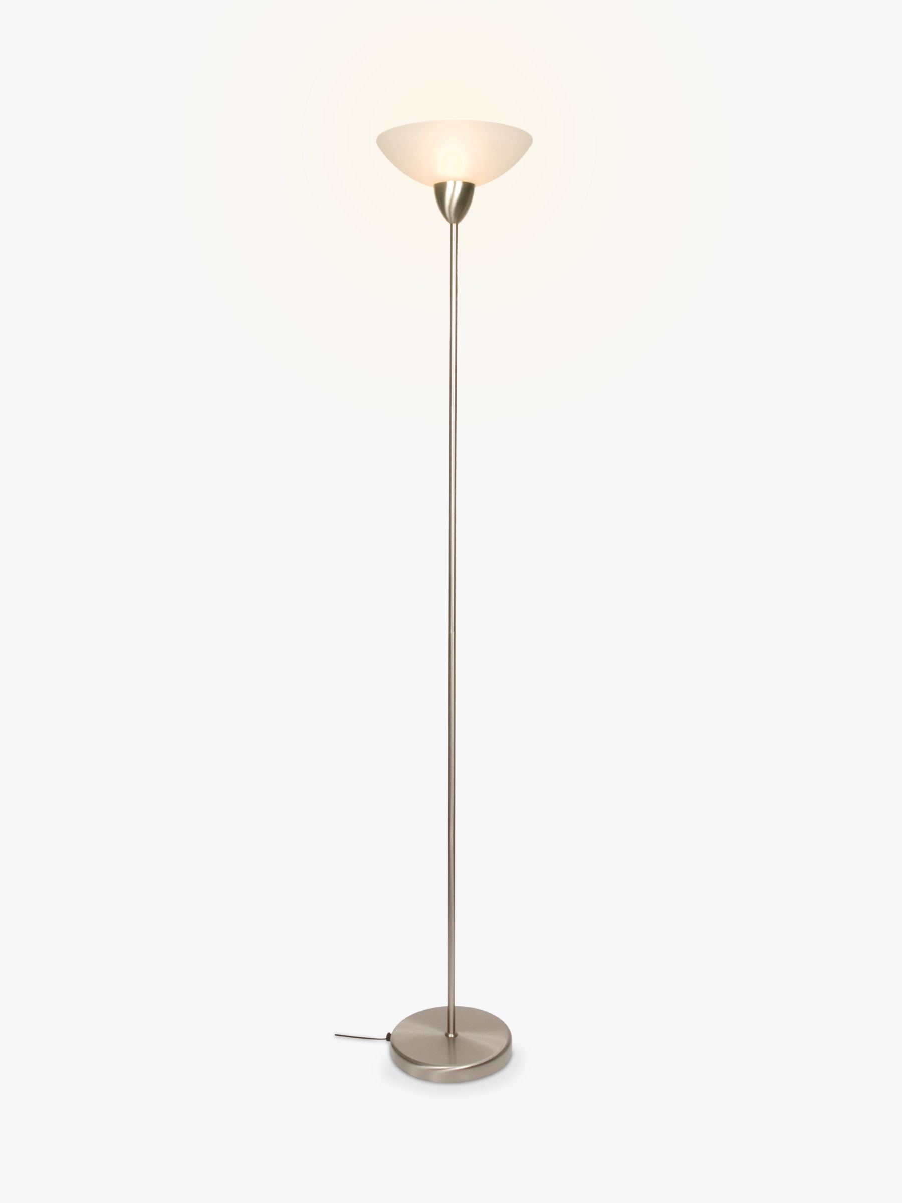 John Lewis Value Darlington Floor Lamp, Brushed