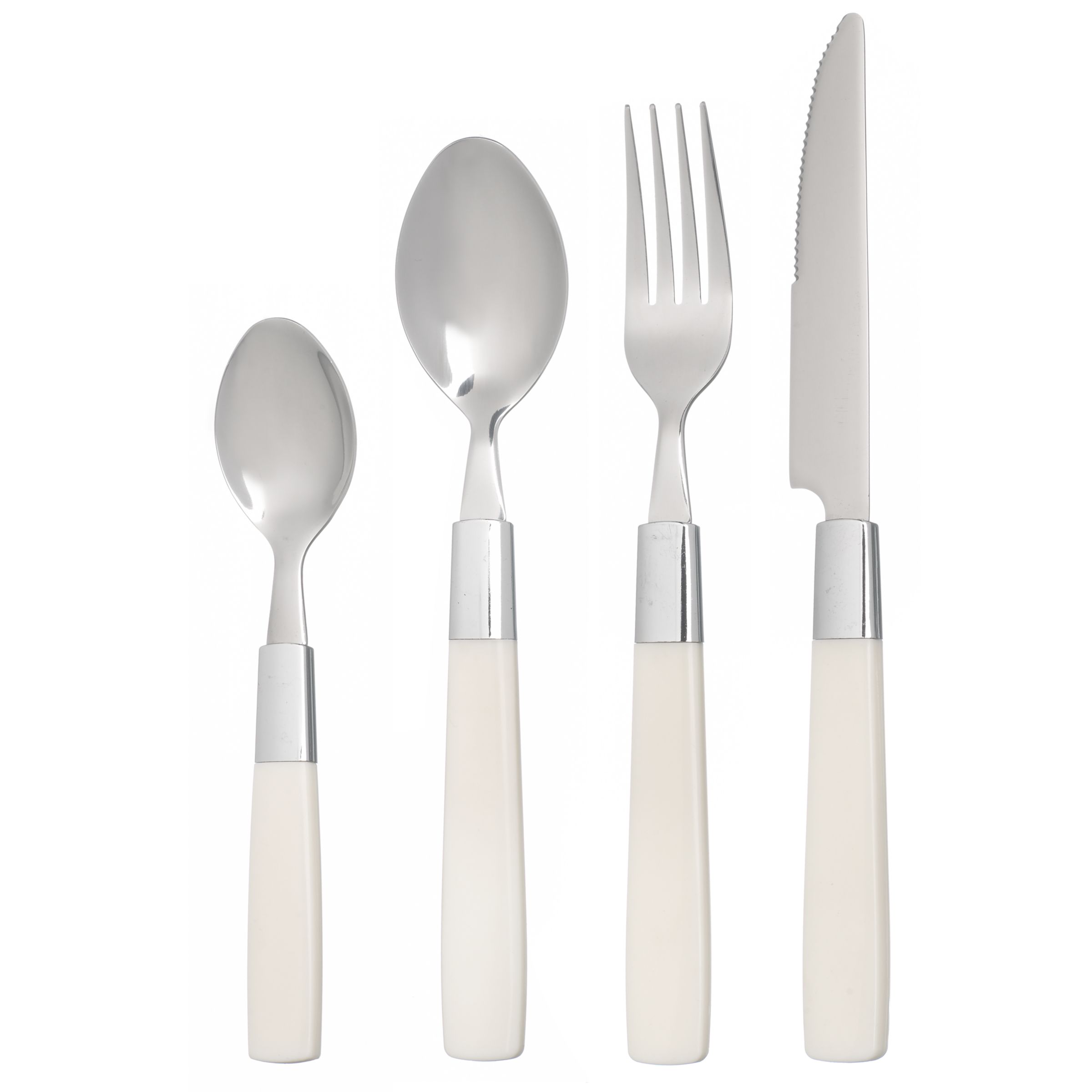 White Lido 16 Piece Cutlery Set