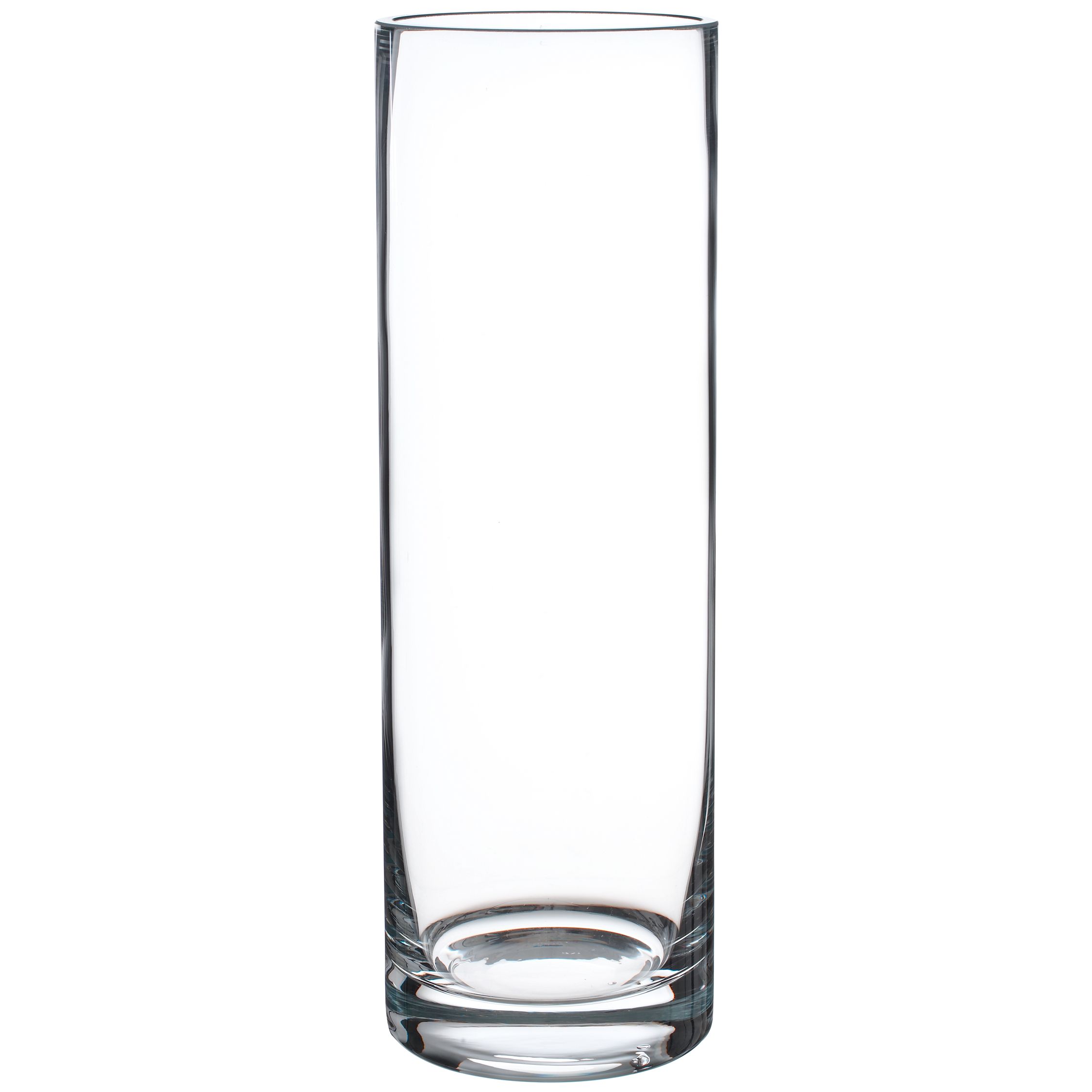 John Lewis Pillar Vase, Clear, 30cm