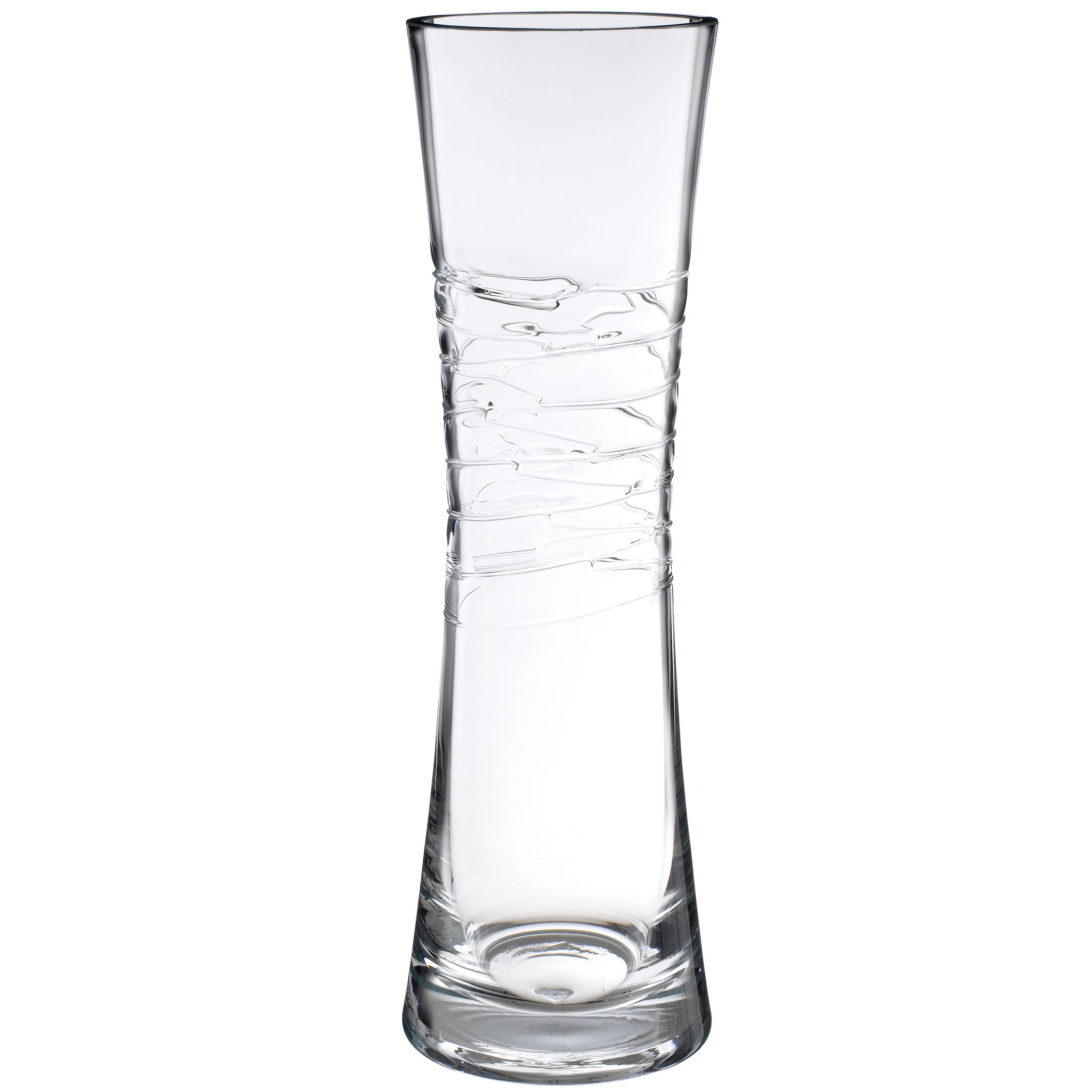 LSA Spiro Vase, Clear, 34cm