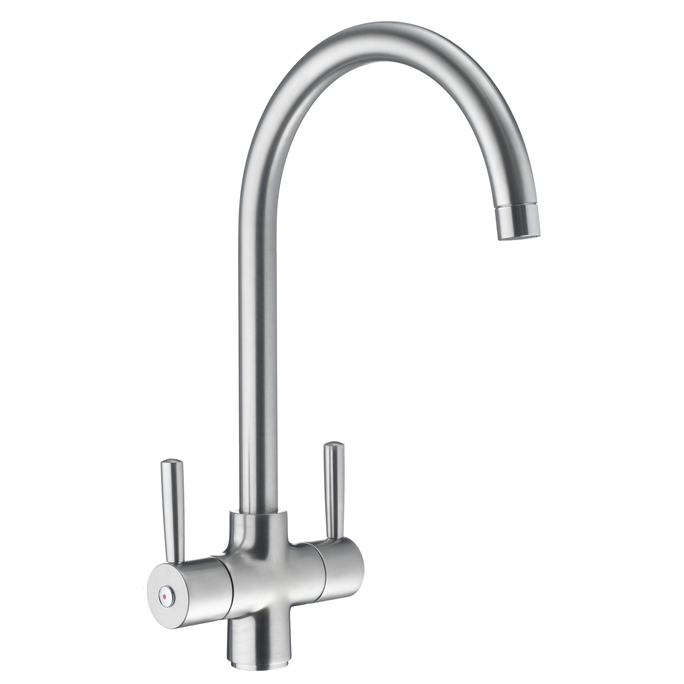 John Lewis Tap, Curve, Brushed Steel at John Lewis