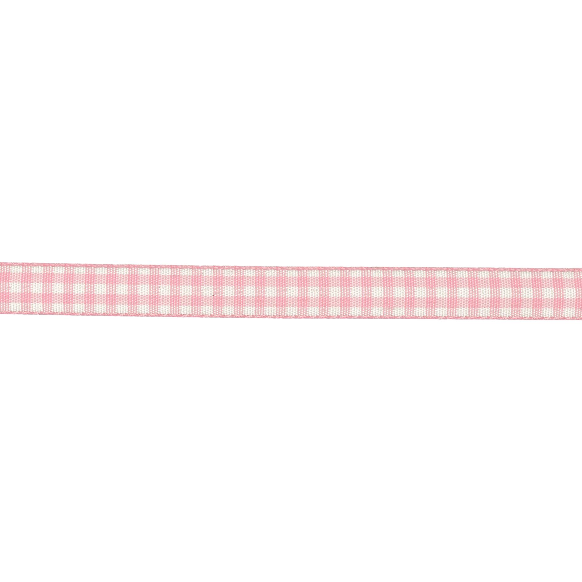East of India 3m Ribbon Pink gingham 3091