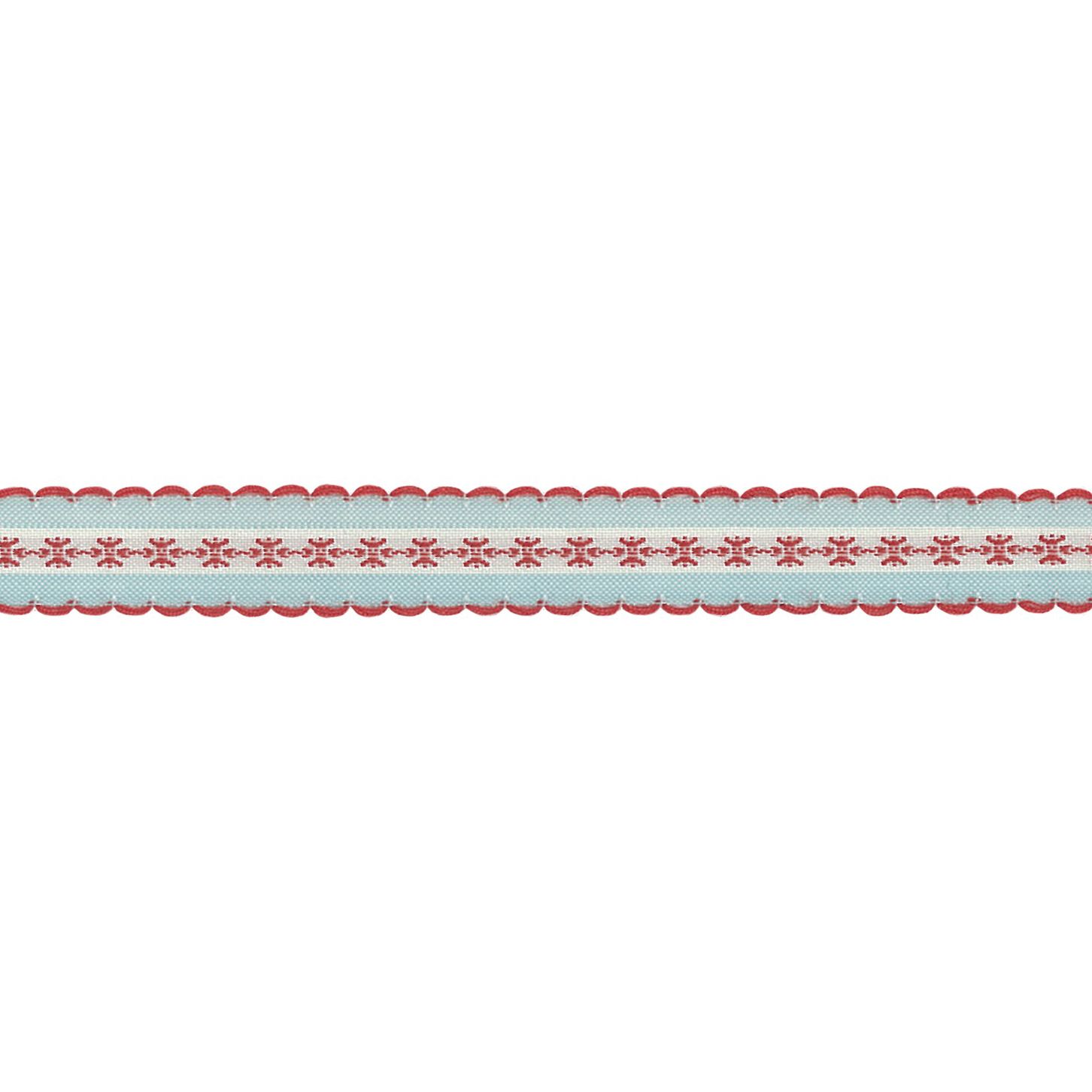 East of India 3m Ribbon Red embroidered 3182