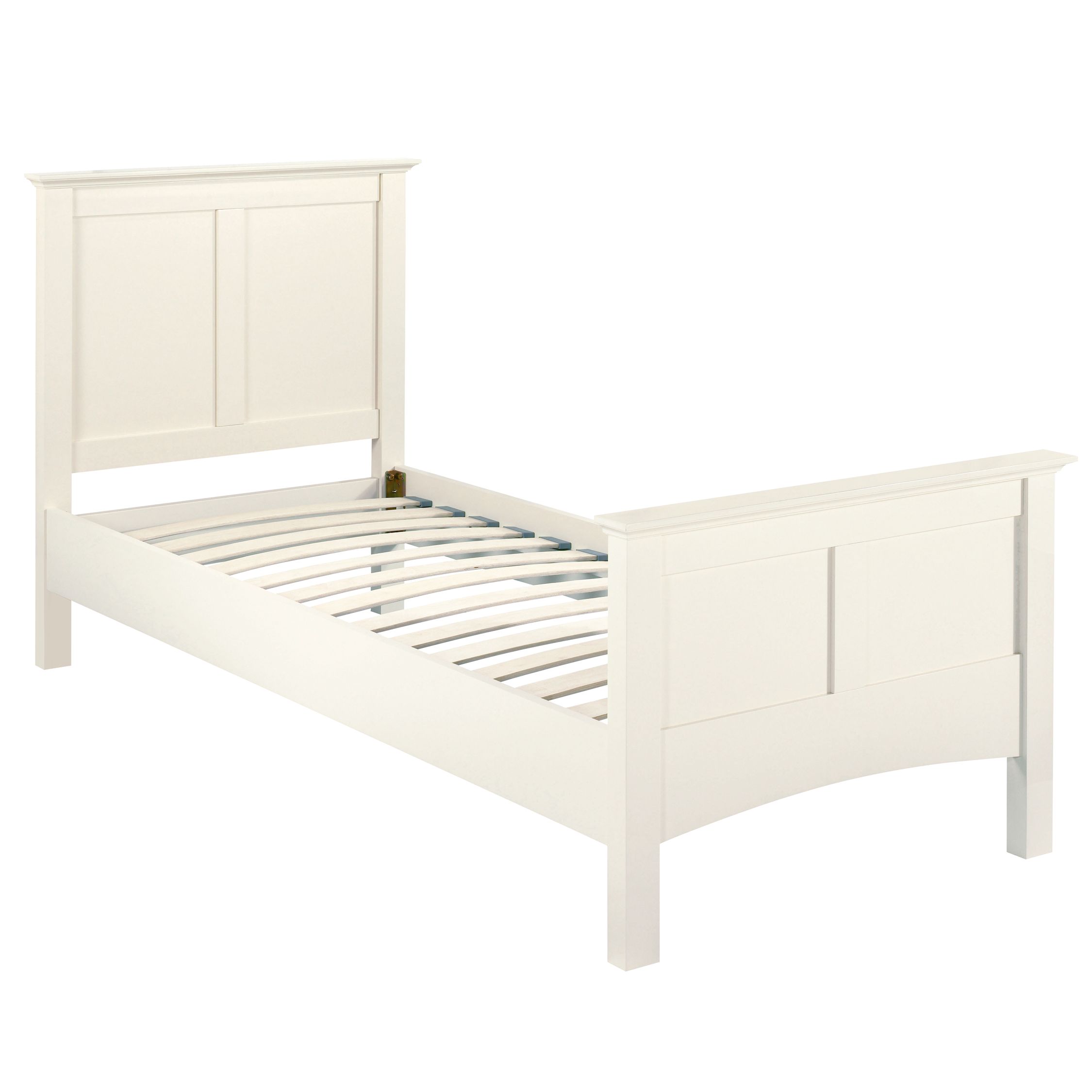 John Lewis Darcy Panel Bedstead, Single, Ivory