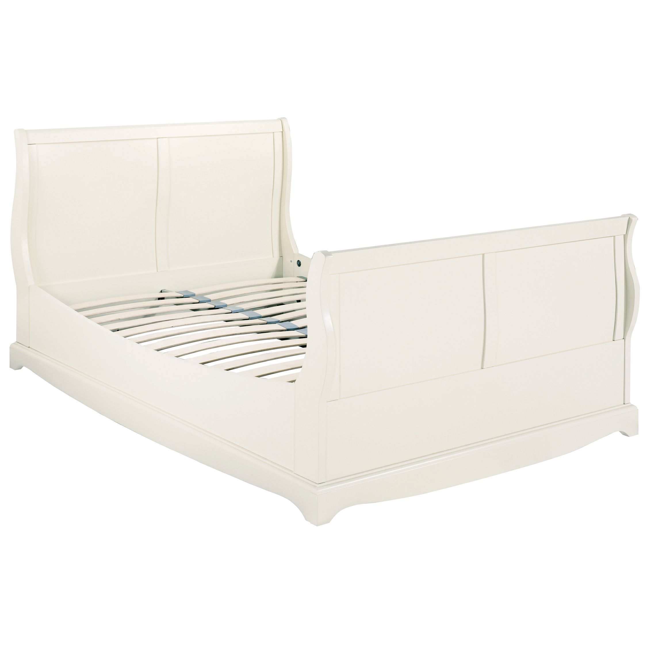 John Lewis Darcy Sleigh Bedstead, Double, Ivory