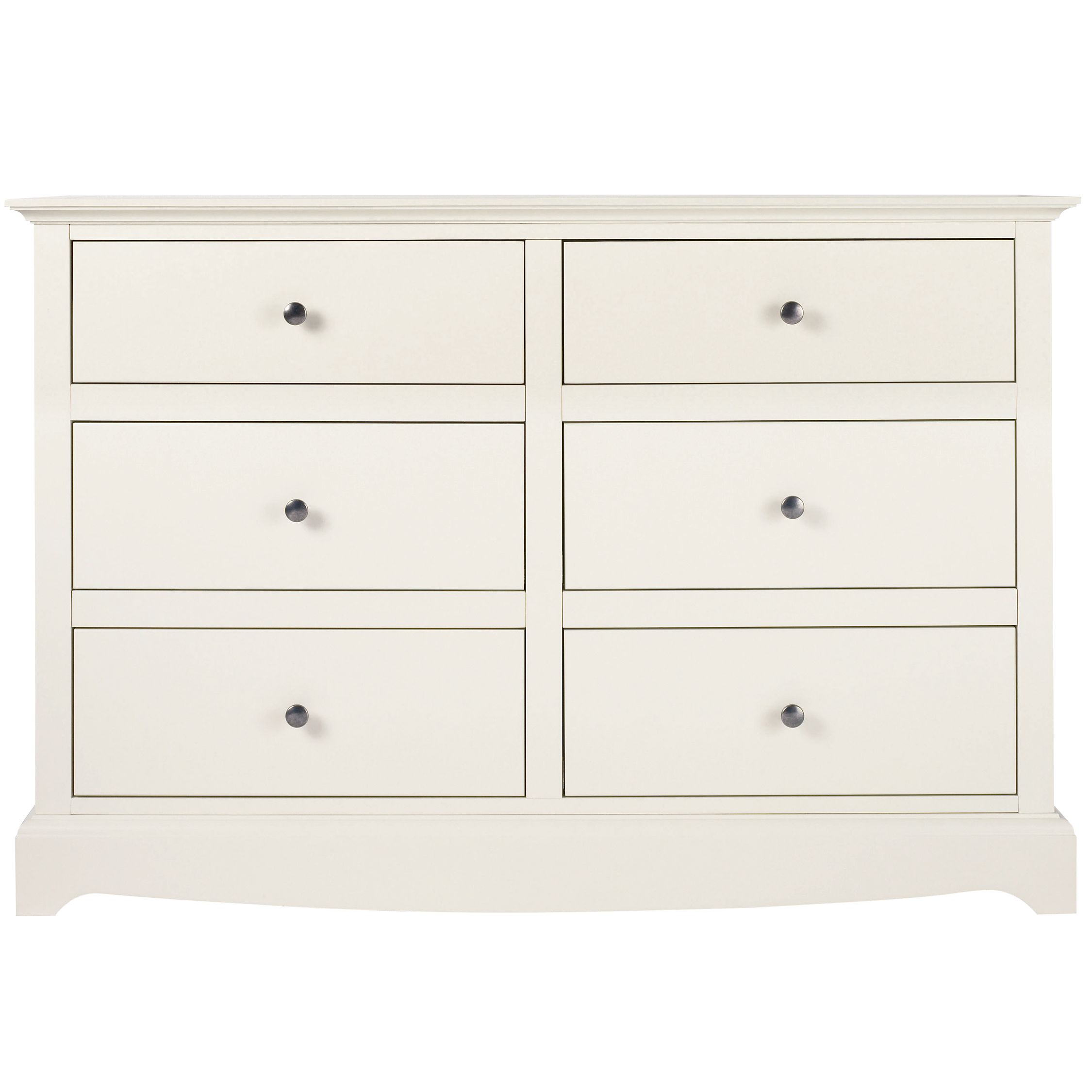 John Lewis Darcy 6 Drawer Chest, Ivory at John Lewis