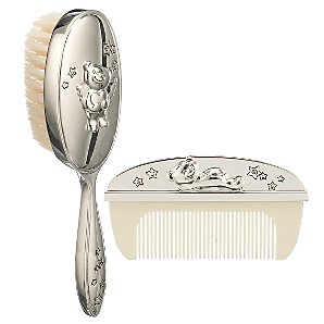 John Lewis Twinkle Twinkle Brush and Comb Set, Silver