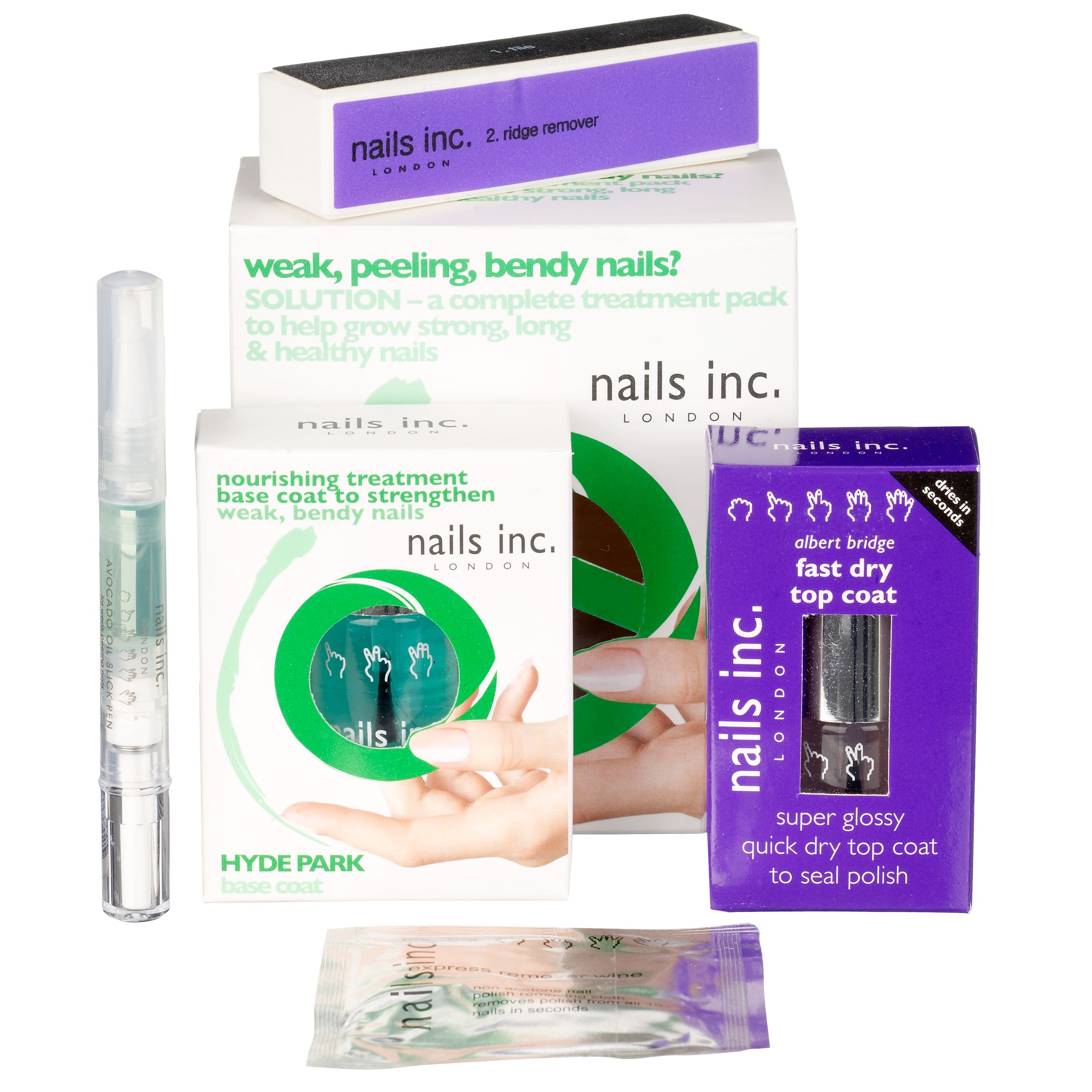 Nails Inc. Treatment Pack 1 - For Weak, Peeling or Bendy Nails Nails Inc. Treatment Pack 1 - For Weak, Peeling or Bendy Nails