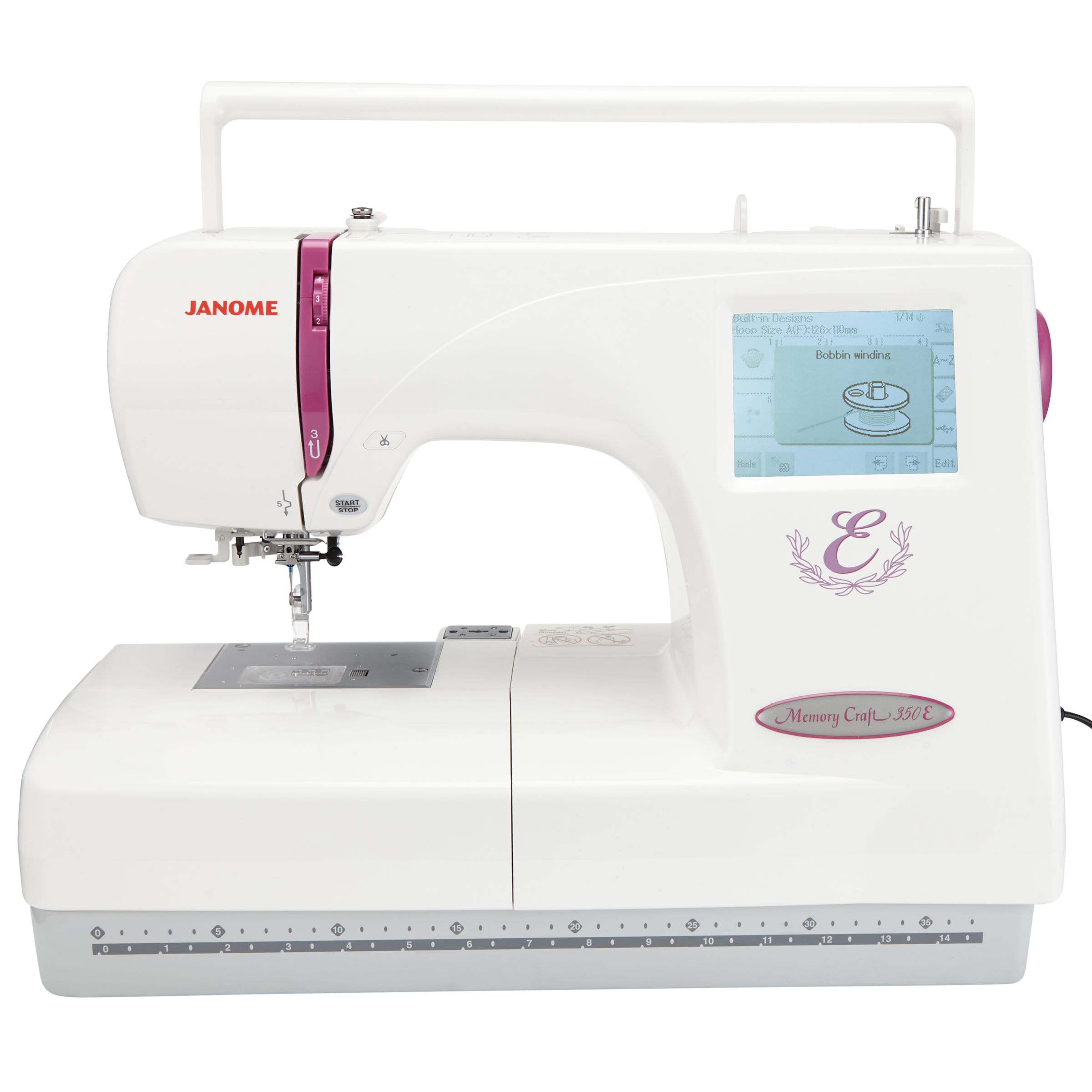 Janome Memory Craft 350E Embroidery Machine at John Lewis