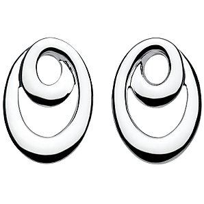 Kit Heath Spiral Sterling Silver Stud Earrings