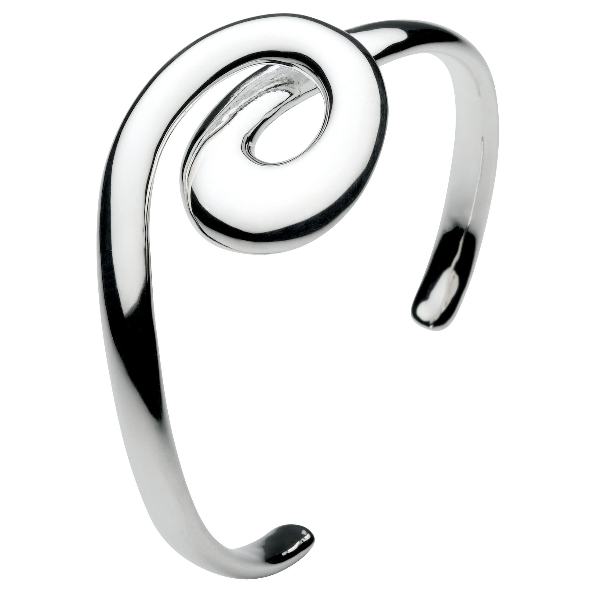 Spiral Sterling Silver Torque Bangle