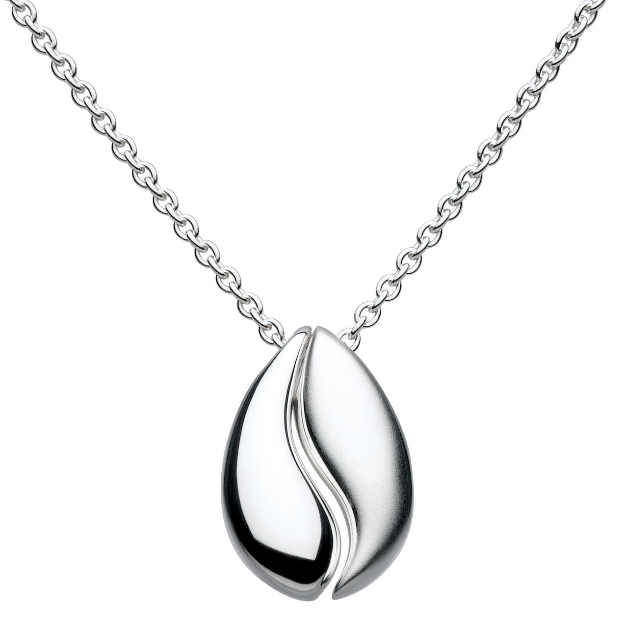 Kit Heath Pebble Bean Sterling Silver Necklace