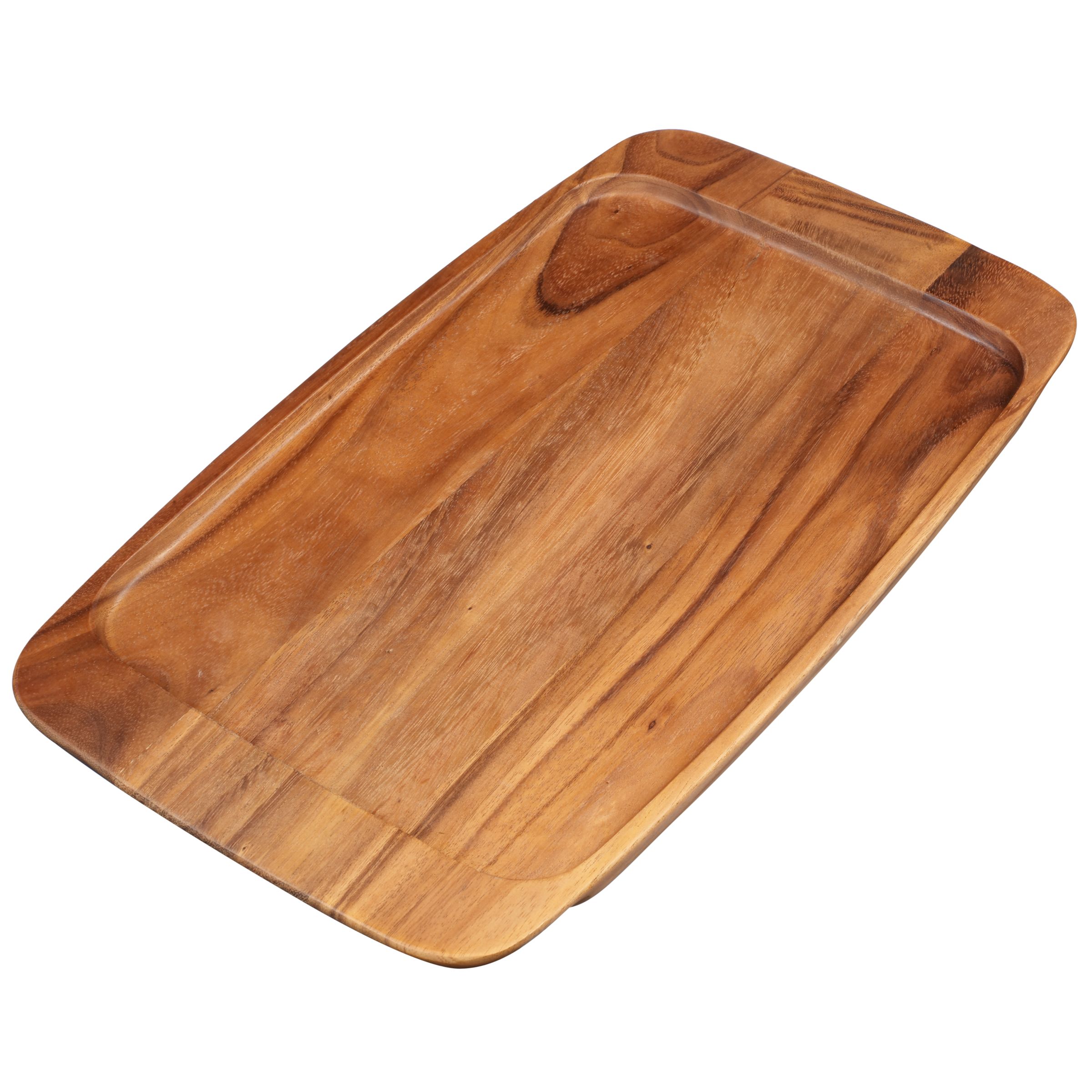 John Lewis Stripe Wood Tray Large
