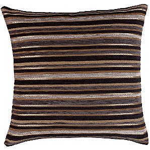 John Lewis Gilded Stripe Cushion, Black, One size