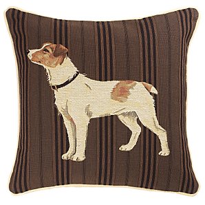 Jack Russell Cushion, Brown