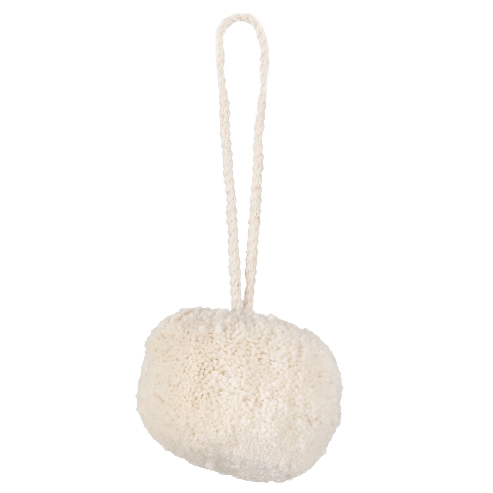 John Lewis Pom Pom Key Tassel, Natural