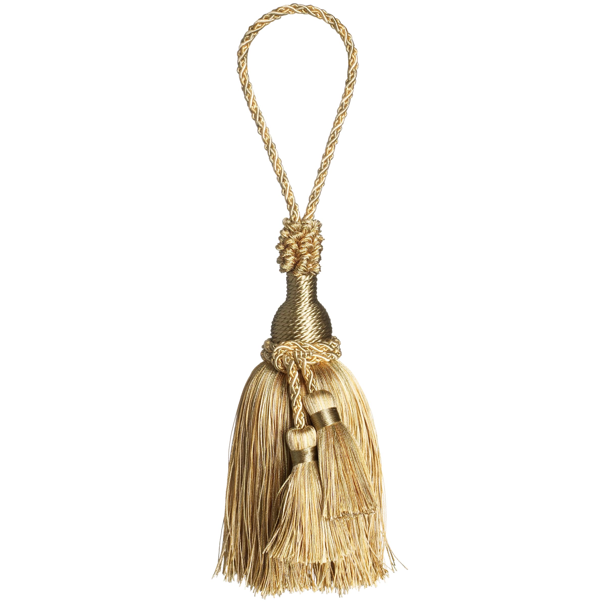 John Lewis Double Pom Pom Key Tassel, Chartreuse