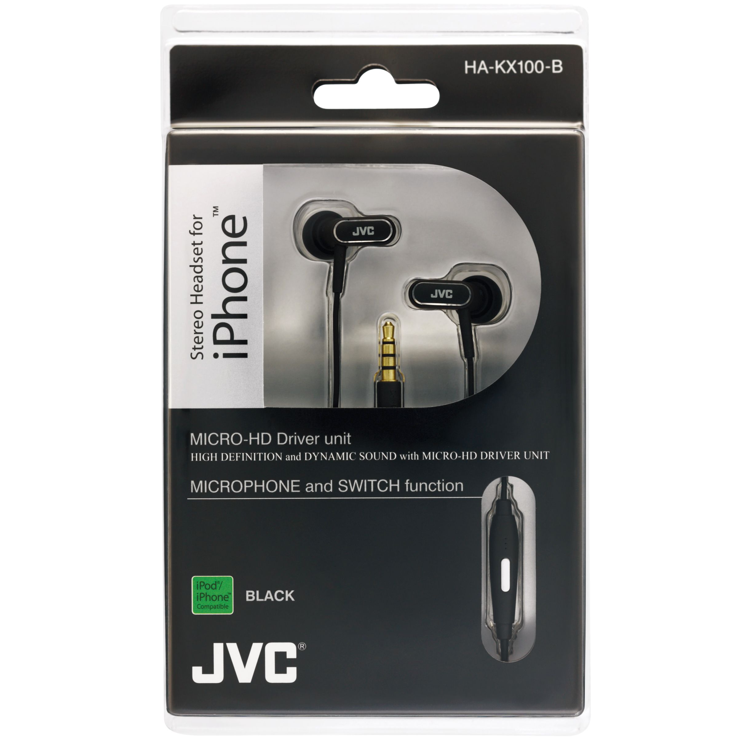 JVC HA-KX100 In-Ear Headphones for iPhone