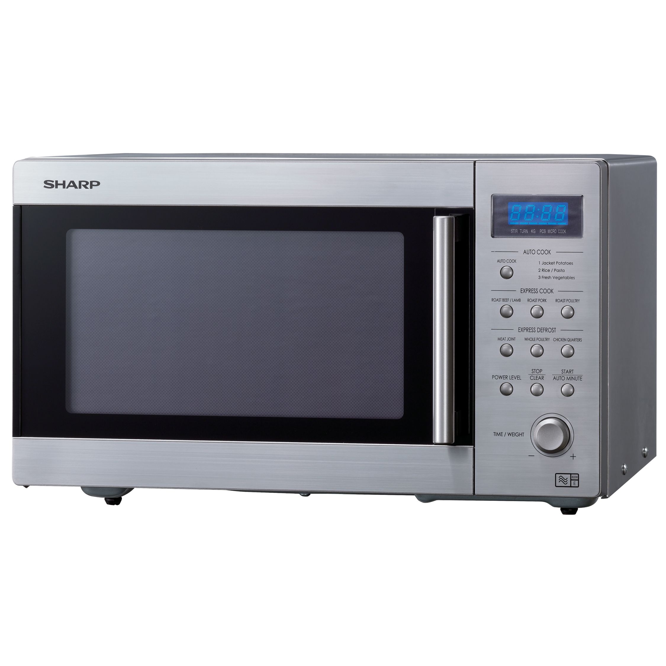 Sharp R27STM Microwave Oven, Stainless Steel