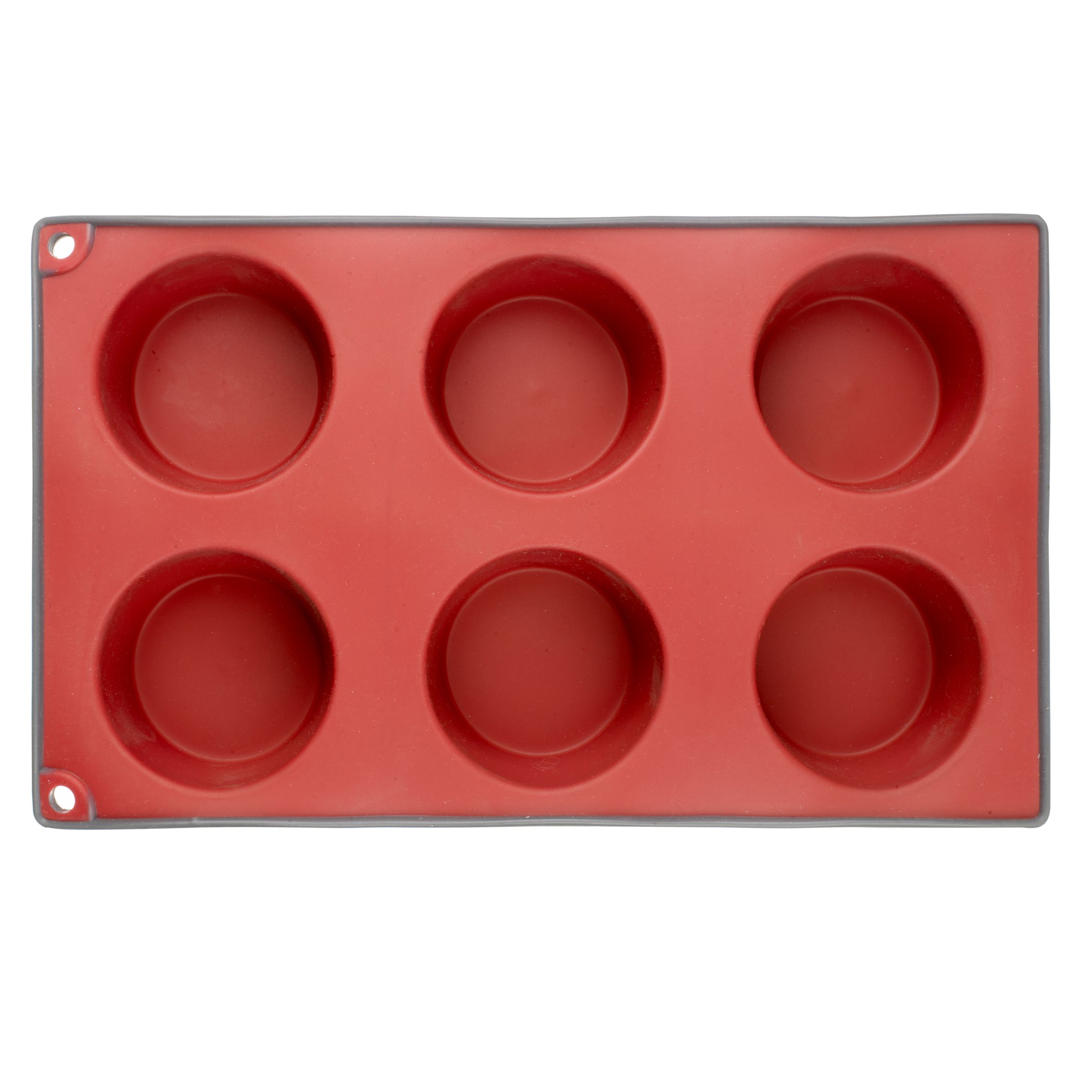 6 Cup Muffin Mould, Red