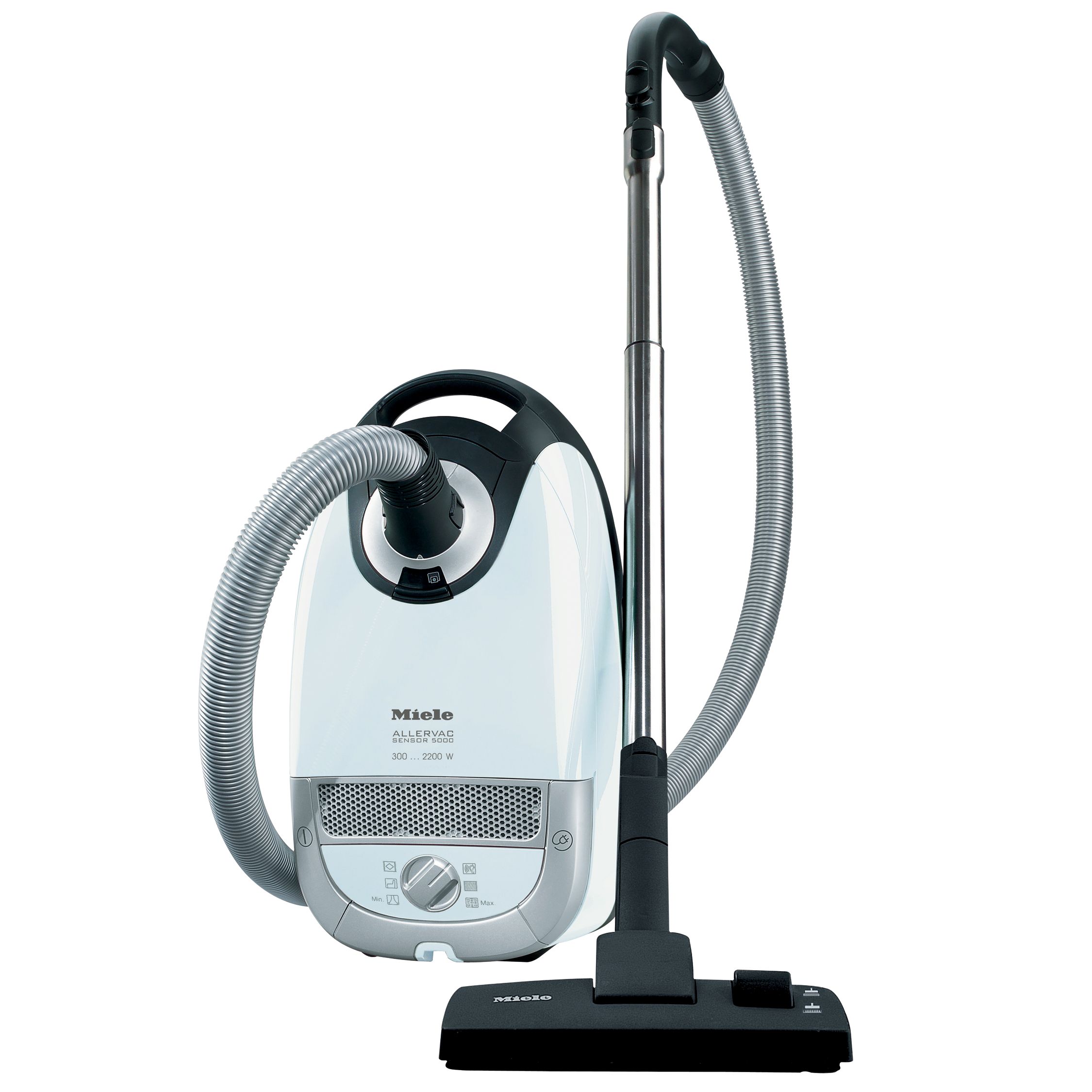 Miele Allervac Sensor S5000 Cylinder Vacuum Cleaner, Polar Ice