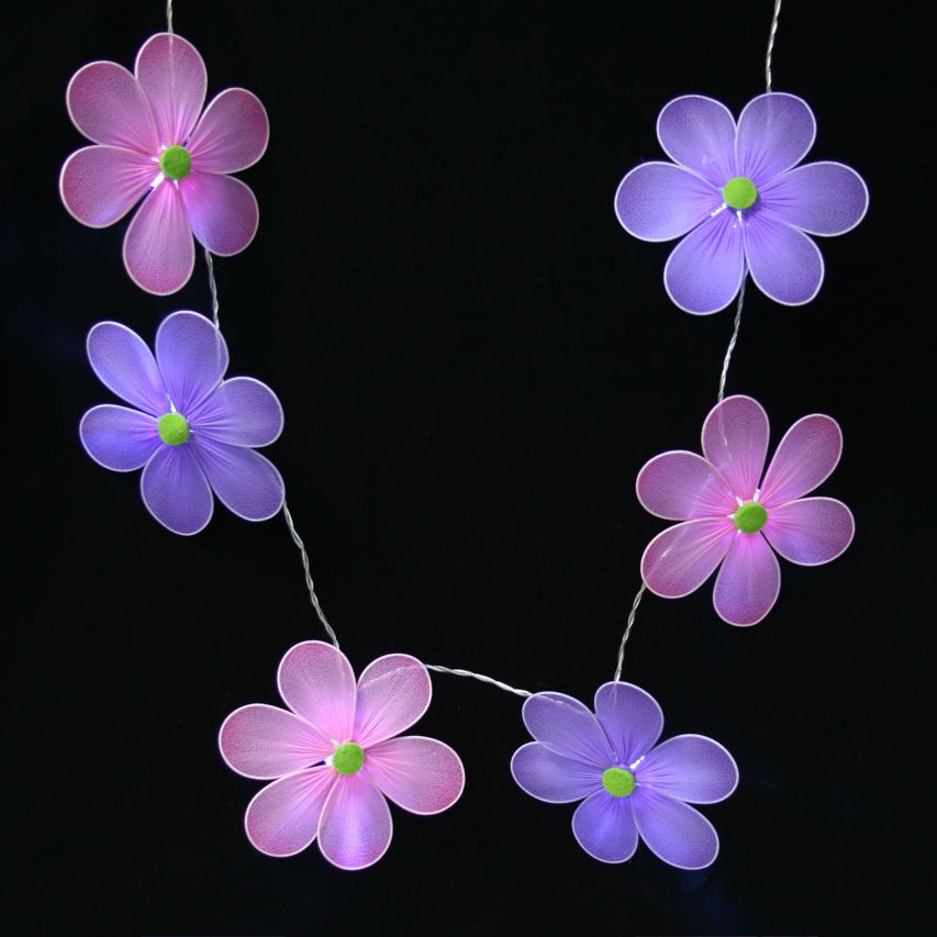 John Lewis Pink and Purple Flower LED Line Lights
