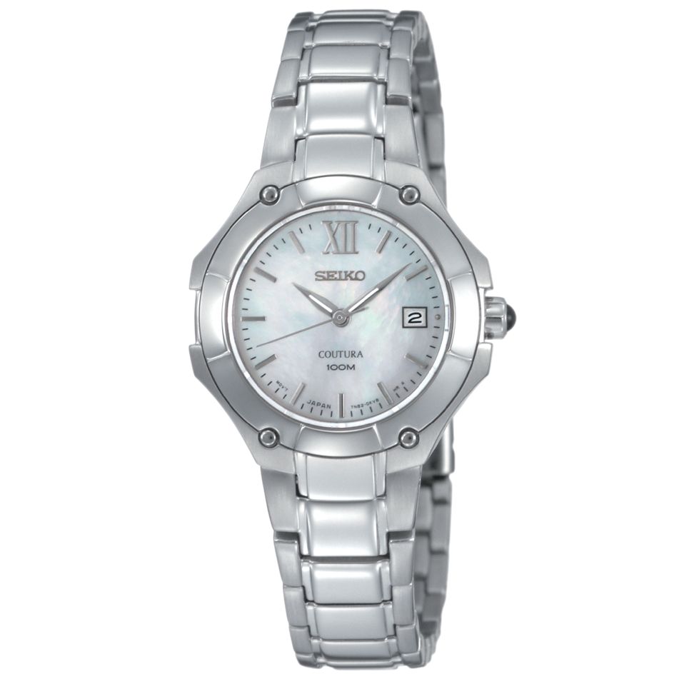 Seiko SXDA75P1 Women's Coutura Stainless Steel Watch, Silver at John Lewis